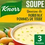 KNORR Soupe douceur de poireaux et pommes de terre 3 portions 80g