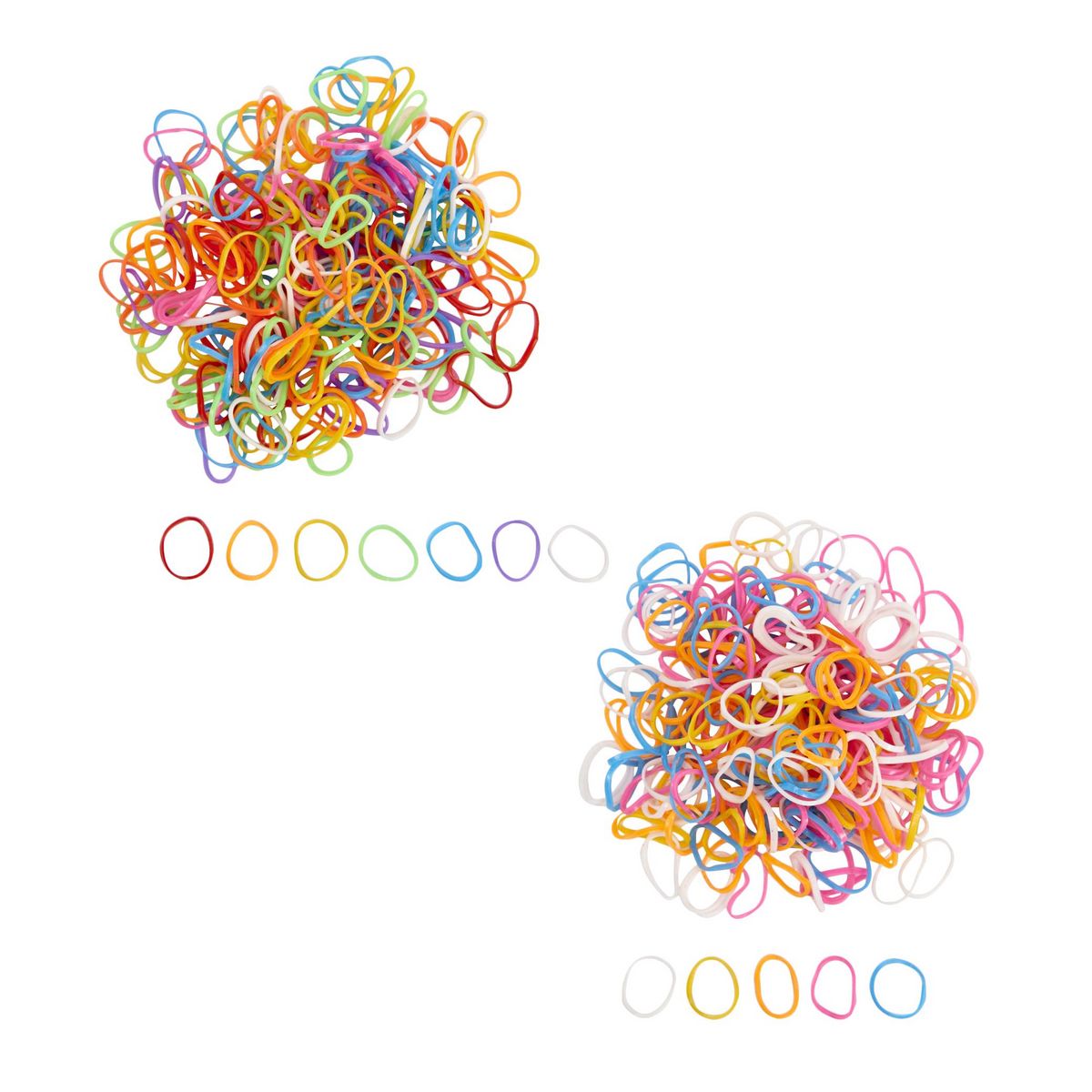 COSMIA Elastiques cheveux colorés 250 élastiques