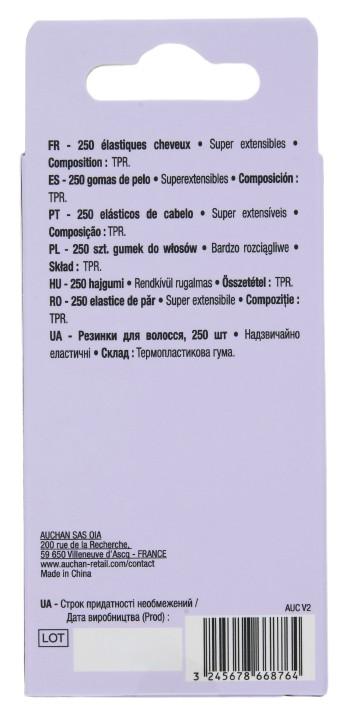 Voir la diapositive 3 : COSMIA Elastiques cheveux colorés 250 élastiques