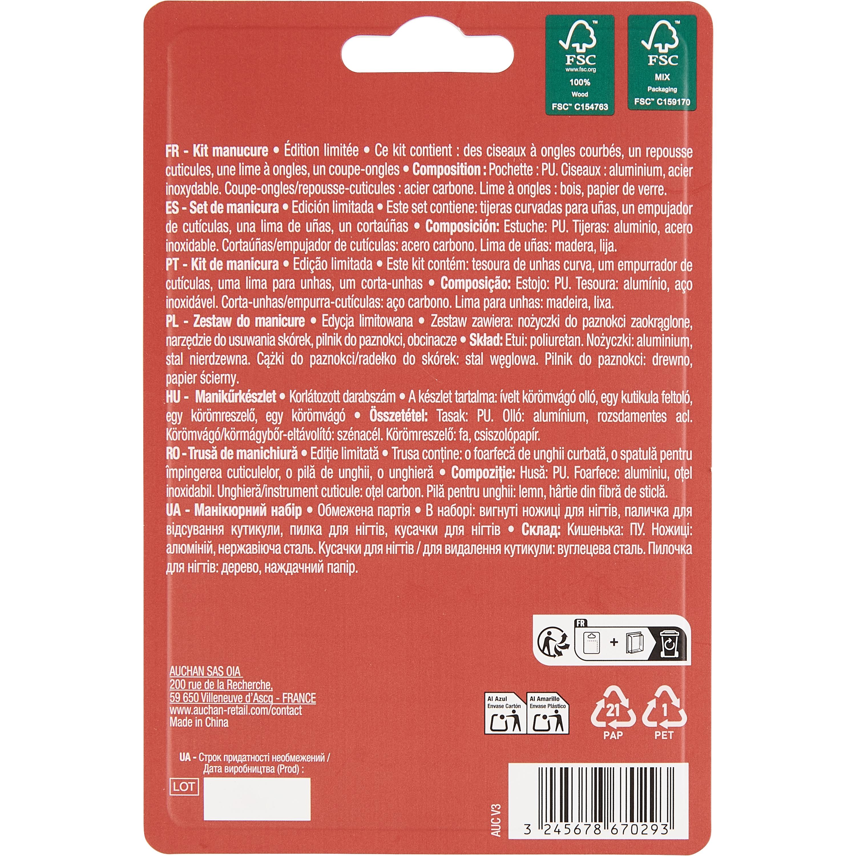 Voir la diapositive 2 : COSMIA Kit manucure 1 kit