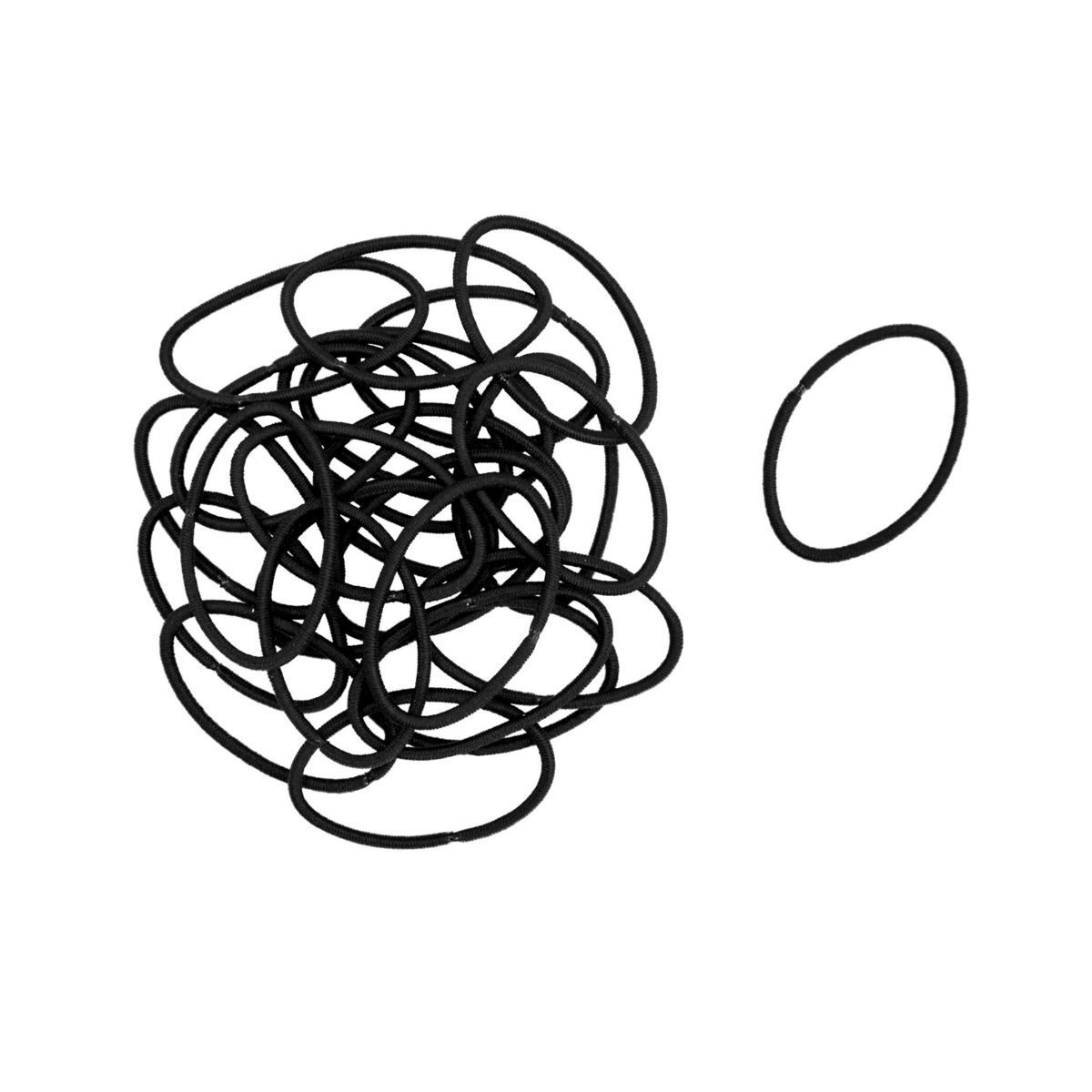 COSMIA Elastiques cheveux noirs 24 élastiques