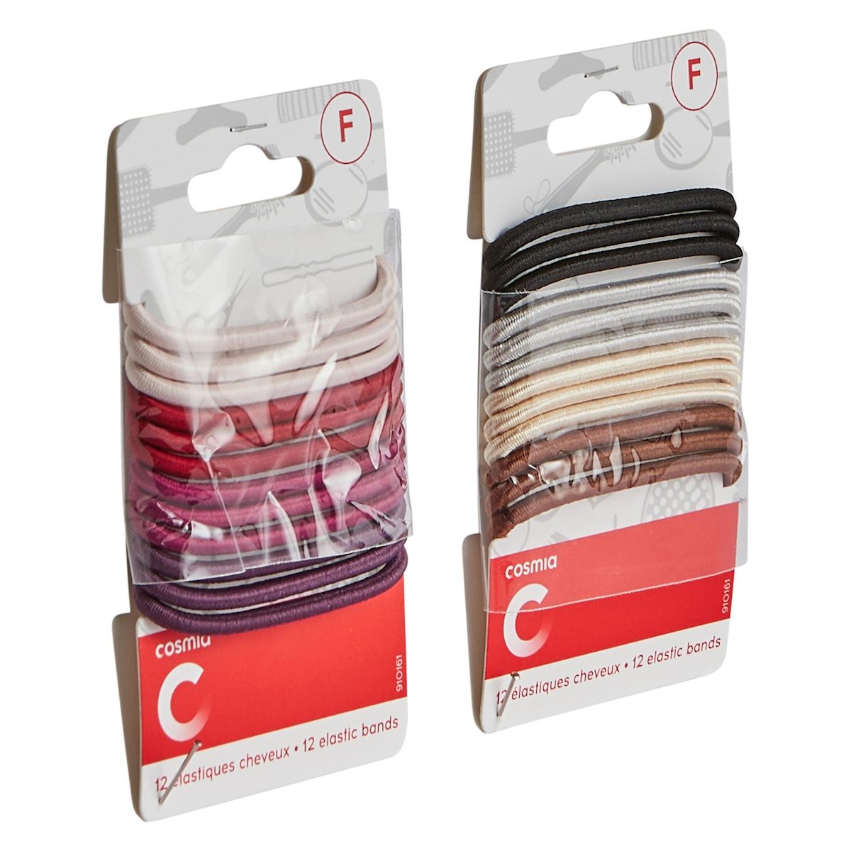 COSMIA Elastiques cheveux moyens 12 pièces