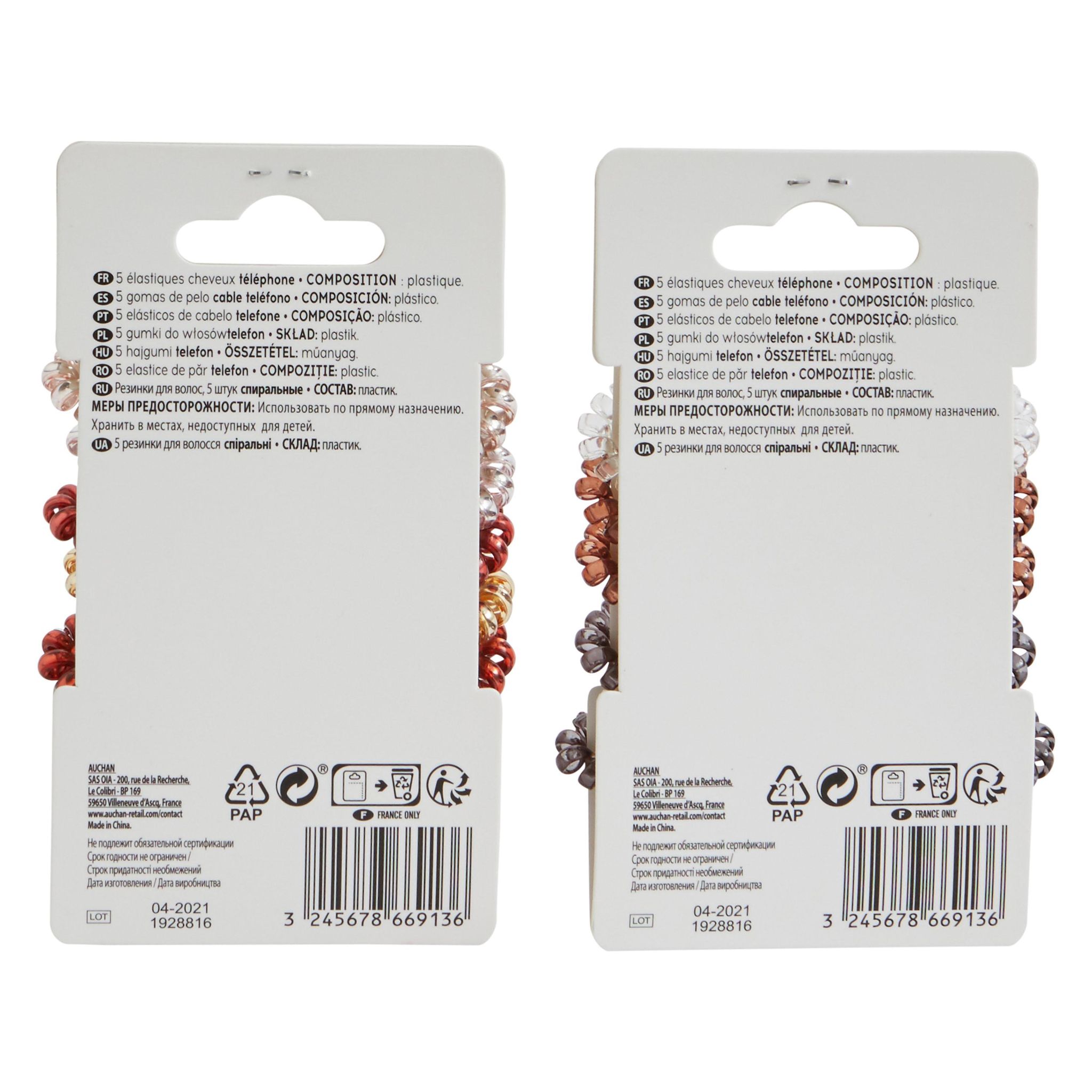 Voir la diapositive 2 : COSMIA Elastiques cheveux téléphone 3 pièces