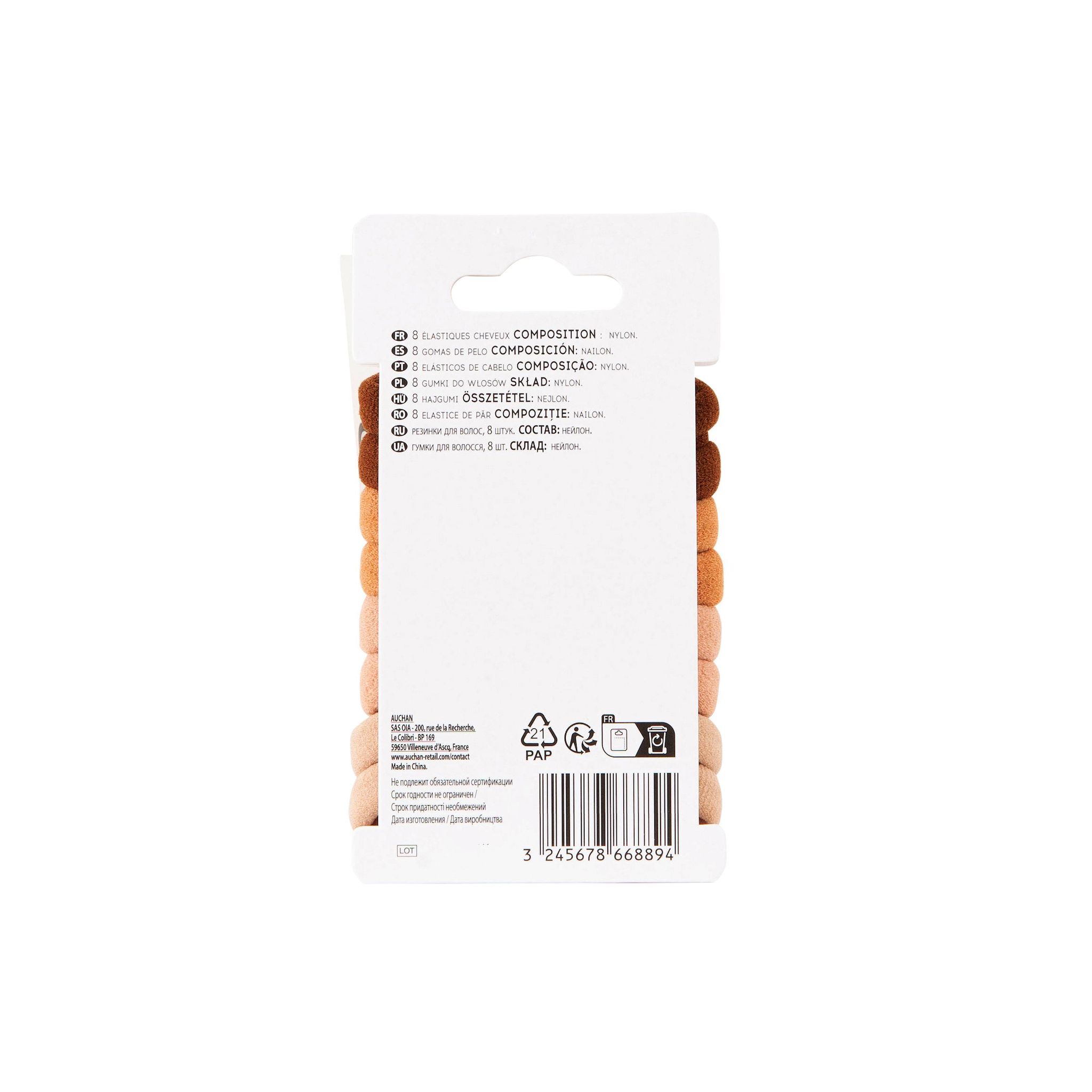 Voir la diapositive 3 : COSMIA Elastiques cheveux enfant 12 pièces