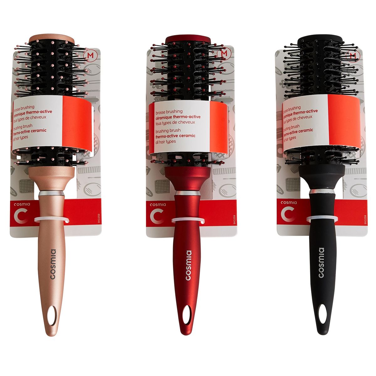 COSMIA Brosse brushing Couleur aléatoire 1 brosse