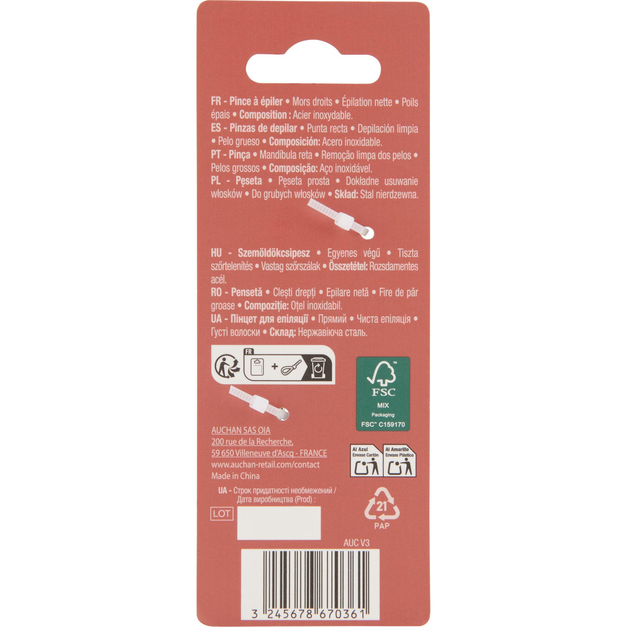 Voir la diapositive 3 : COSMIA Pince à épiler Tweezer 1 pce