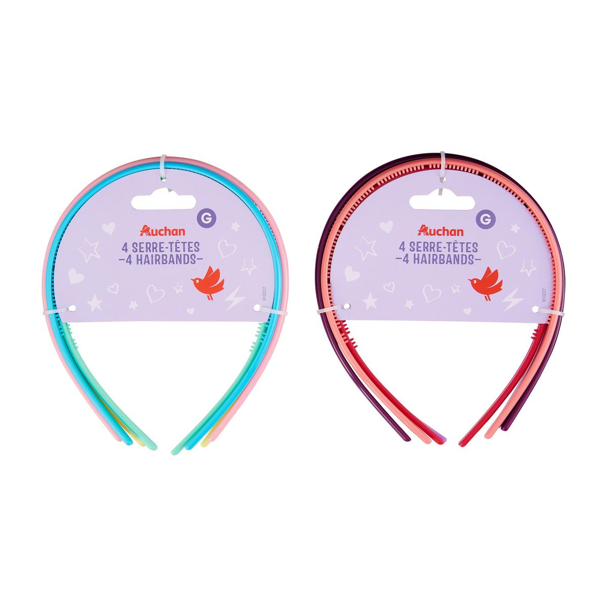 AUCHAN Serre têtes enfant 4 pièces