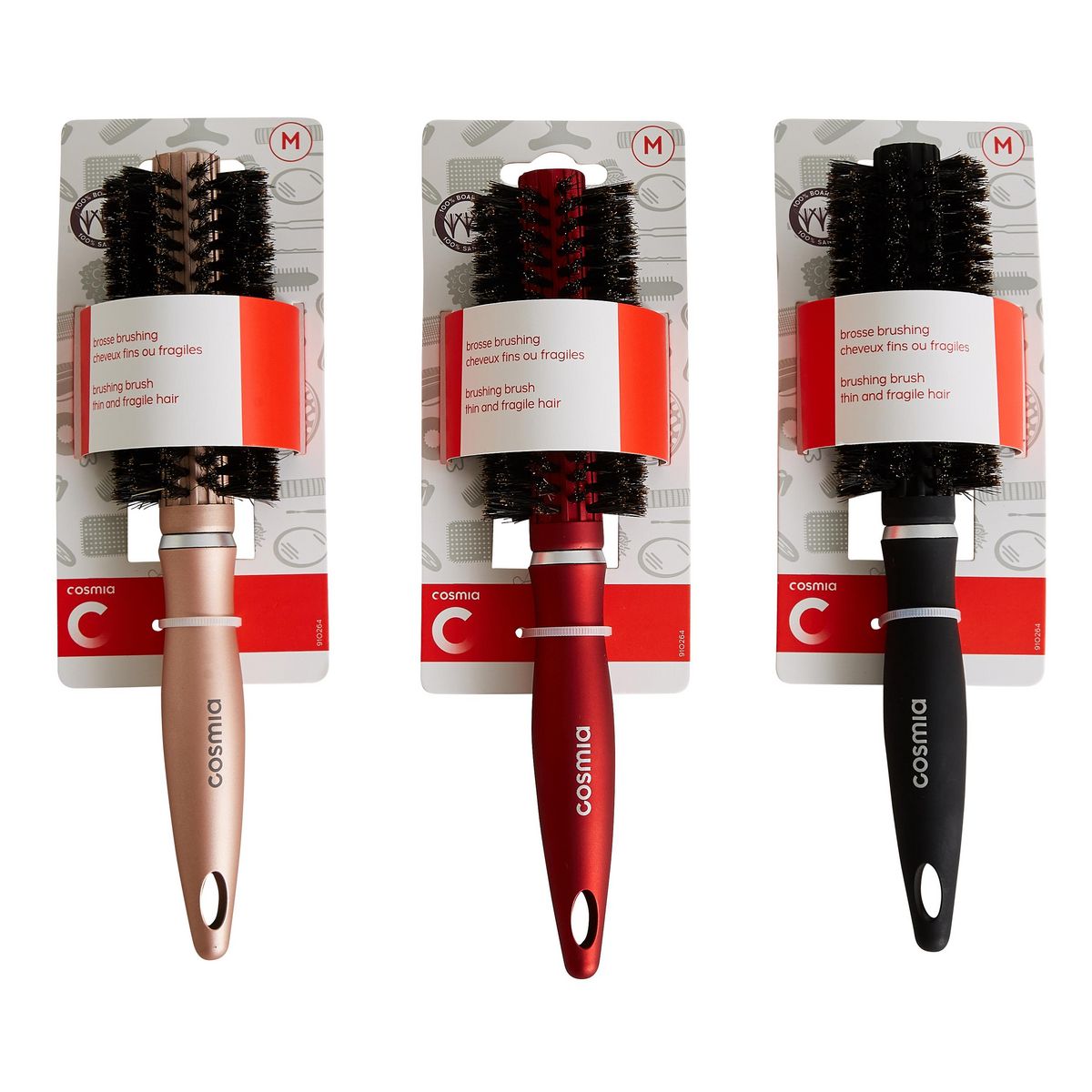 COSMIA Brosse à brushing pour cheveux fins ou fragiles 1 pièce