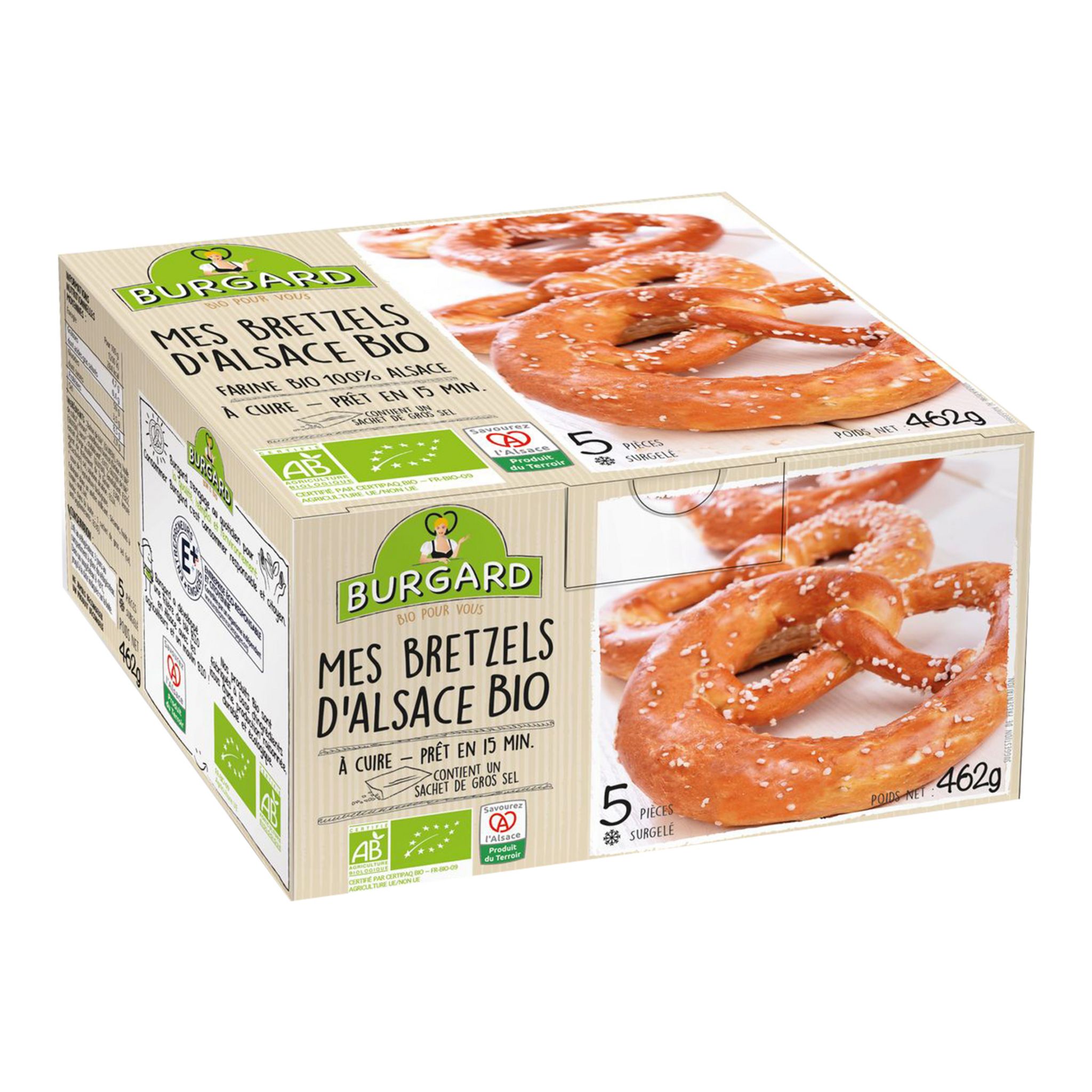 BURGARD Bretzels bio d'Alsace 5 pièces 462g