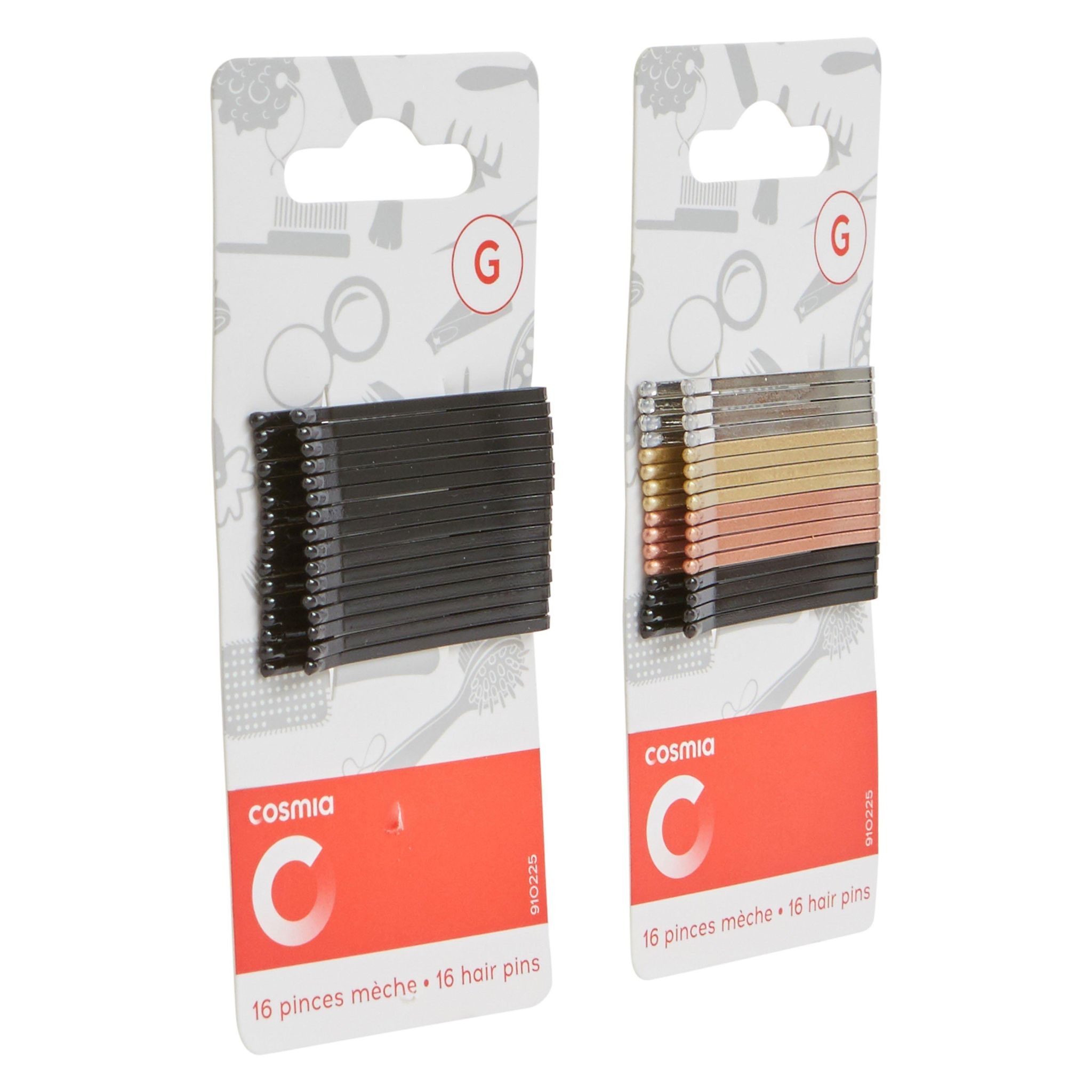 Voir la diapositive 2 : COSMIA Pinces mèches 16 pièces