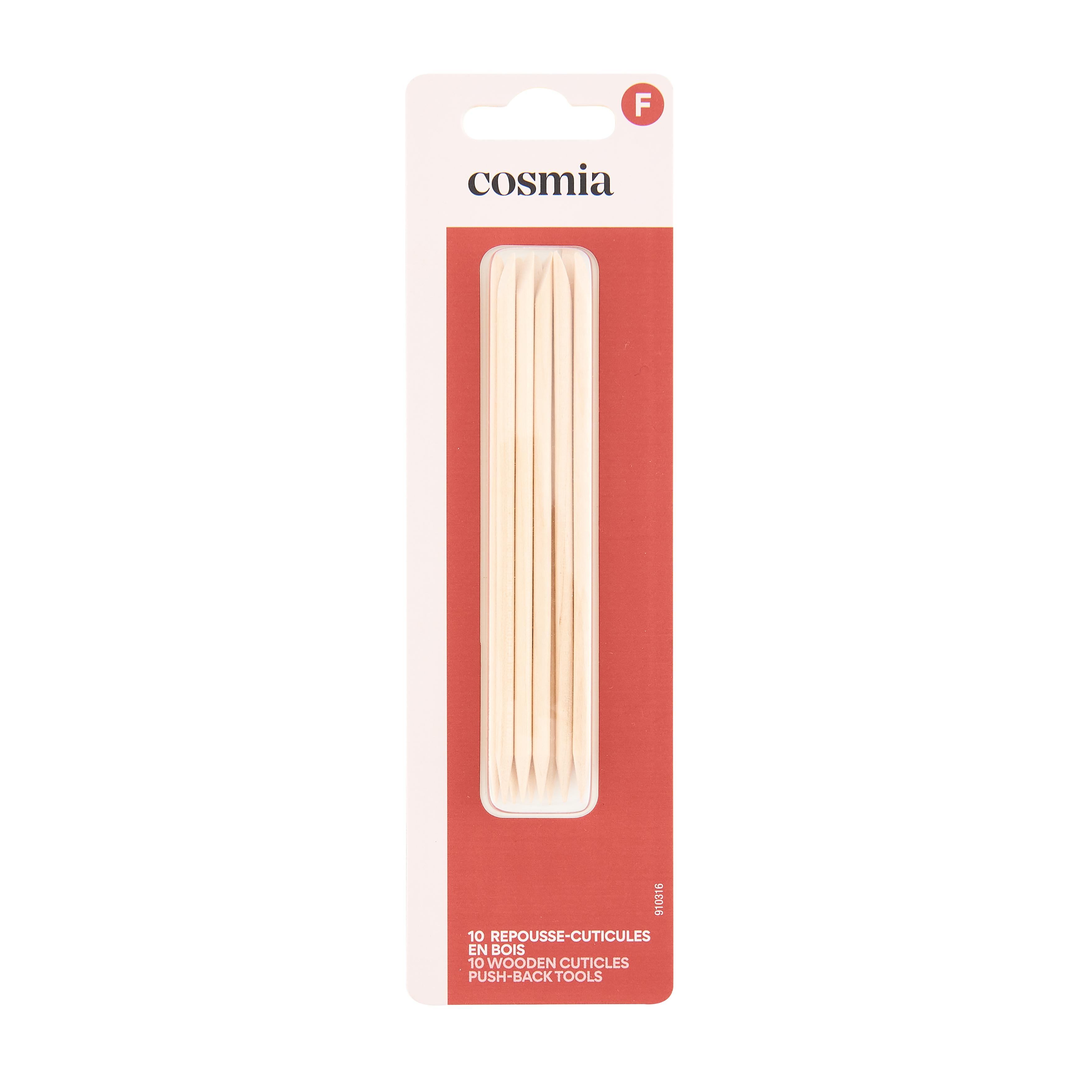 Voir la diapositive 4 : COSMIA Repousse cuticules 10 pièces