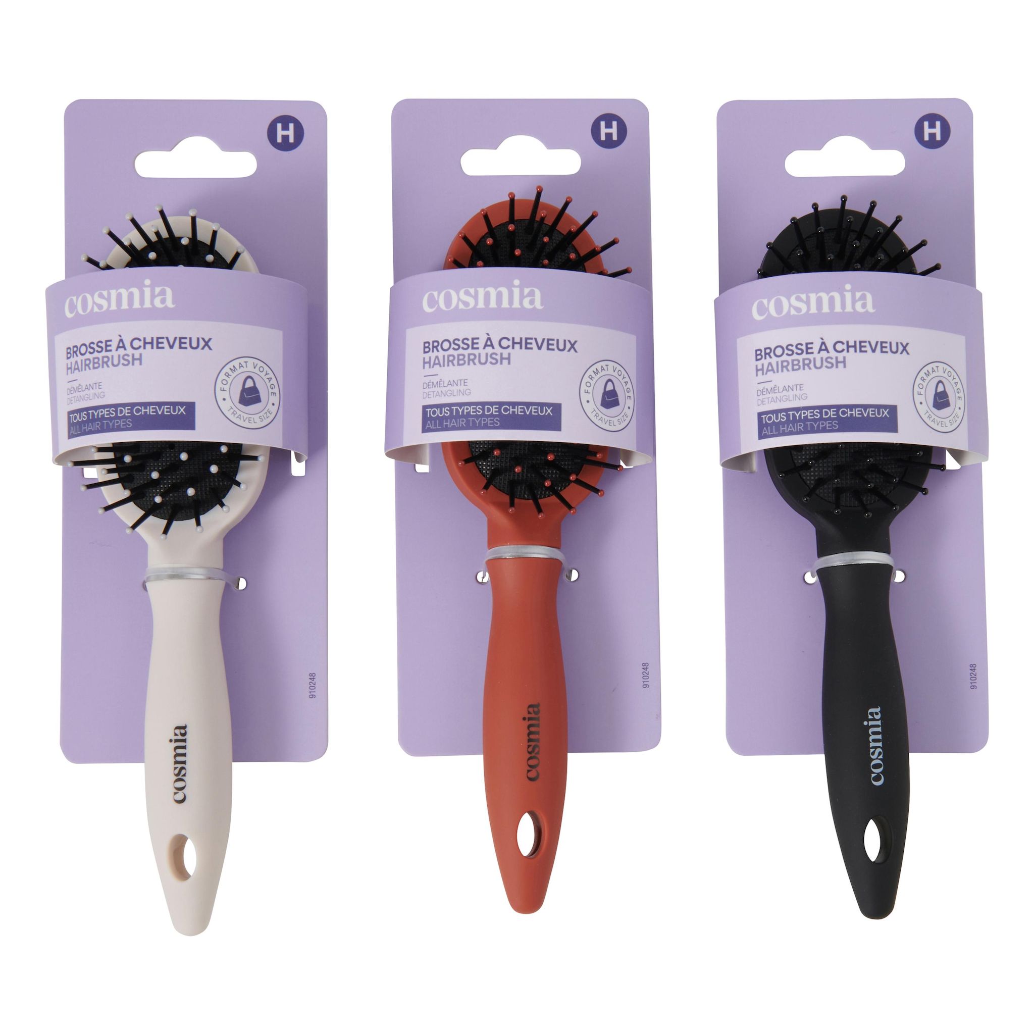 Voir la diapositive 4 : COSMIA Mini brosse à cheveux 1 pce