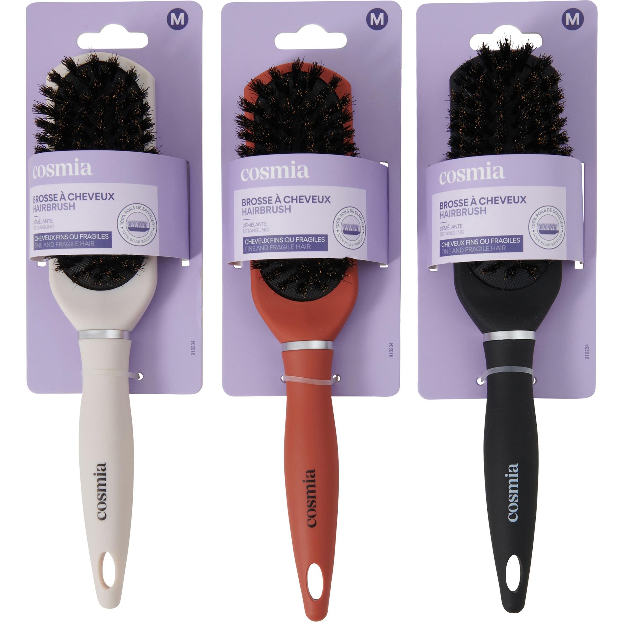Voir la diapositive 2 : COSMIA Brosse à cheveux démêle & lisse cheveux fins ou fragiles 1 brosse
