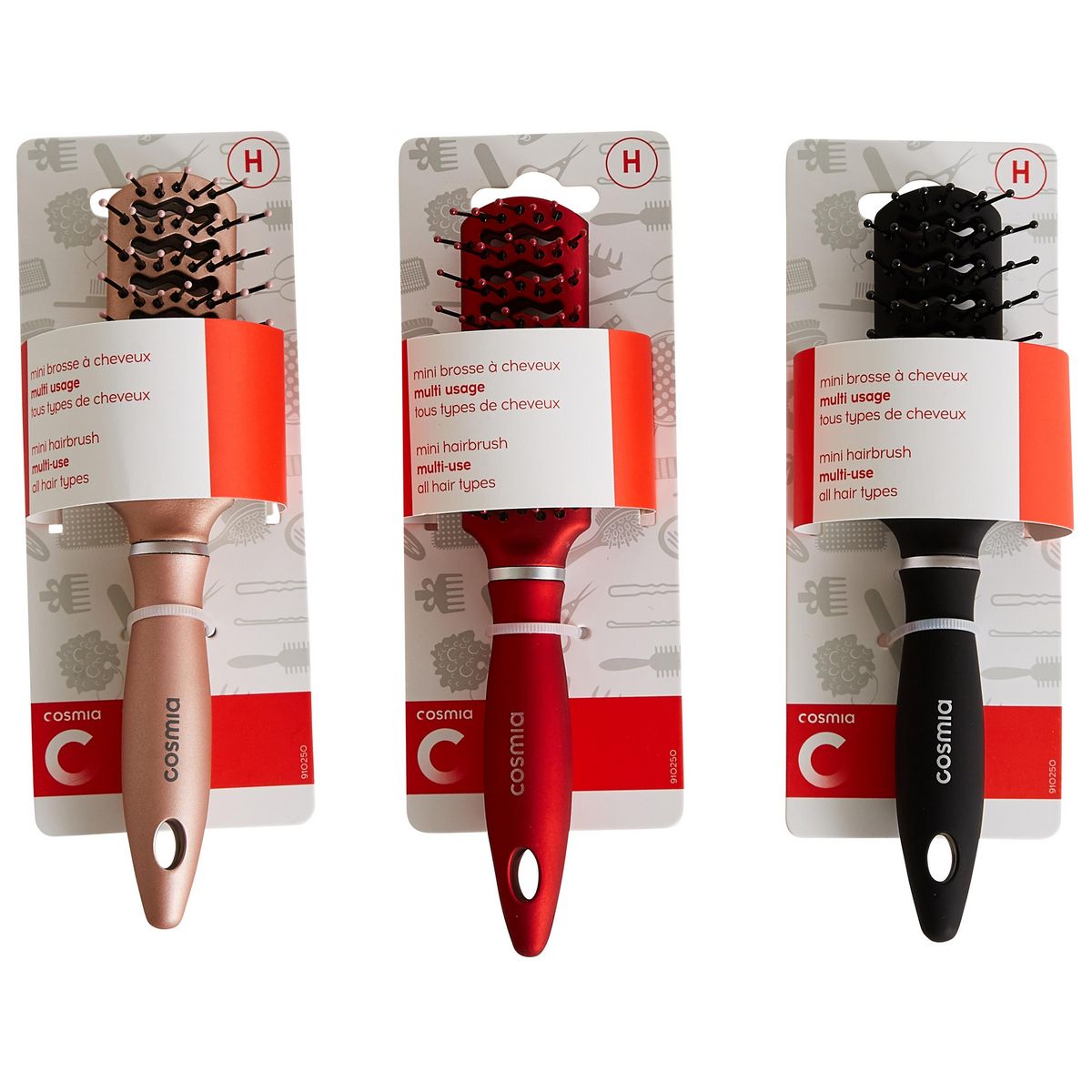COSMIA Mini brosse à cheveux 1 pièce