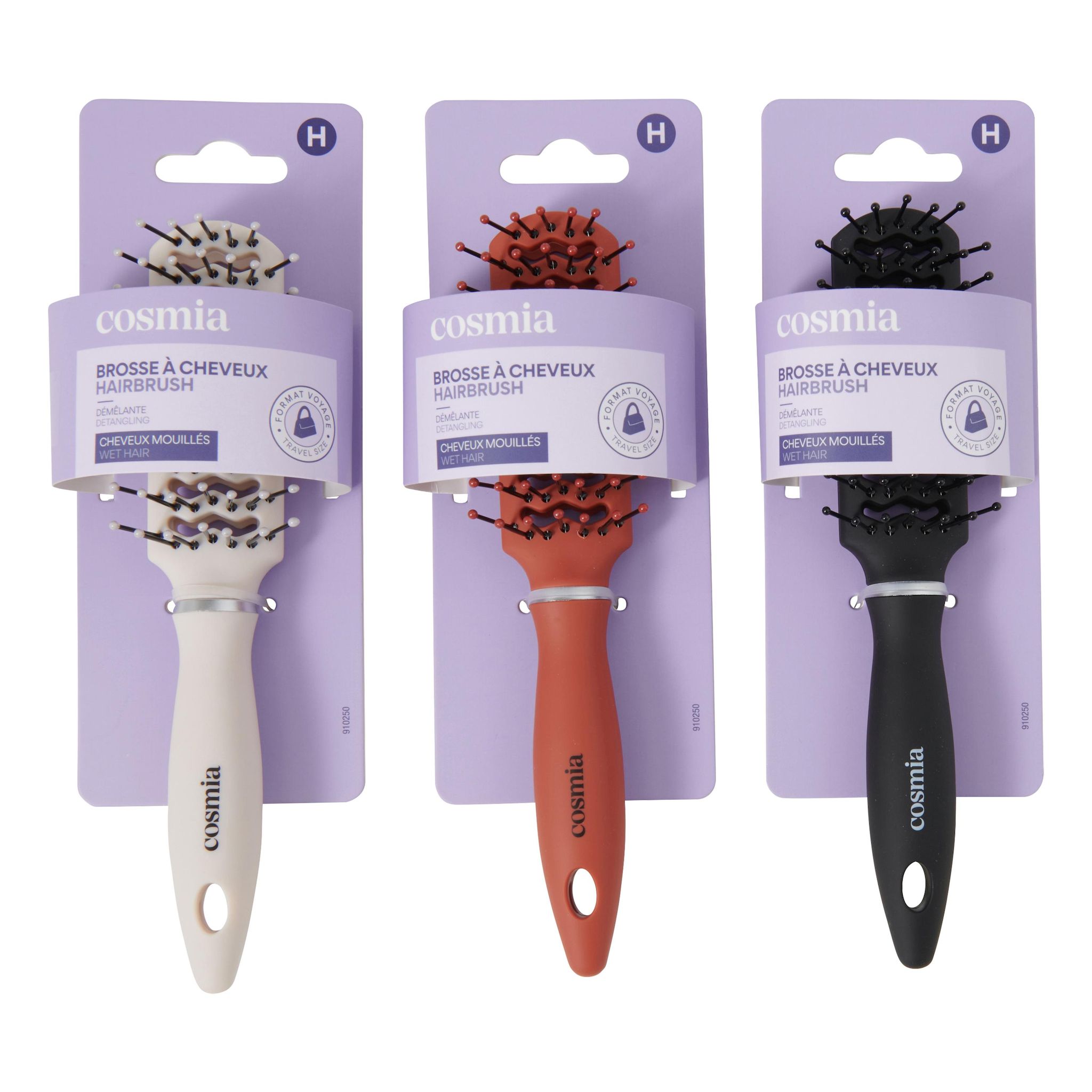 Voir la diapositive 4 : COSMIA Mini brosse à cheveux 1 pièce