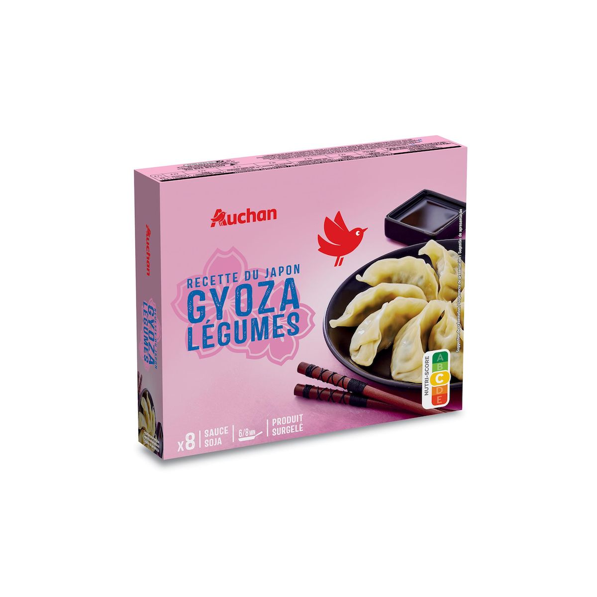 AUCHAN Gyoza légumes sauce soja 8 pièces 220g