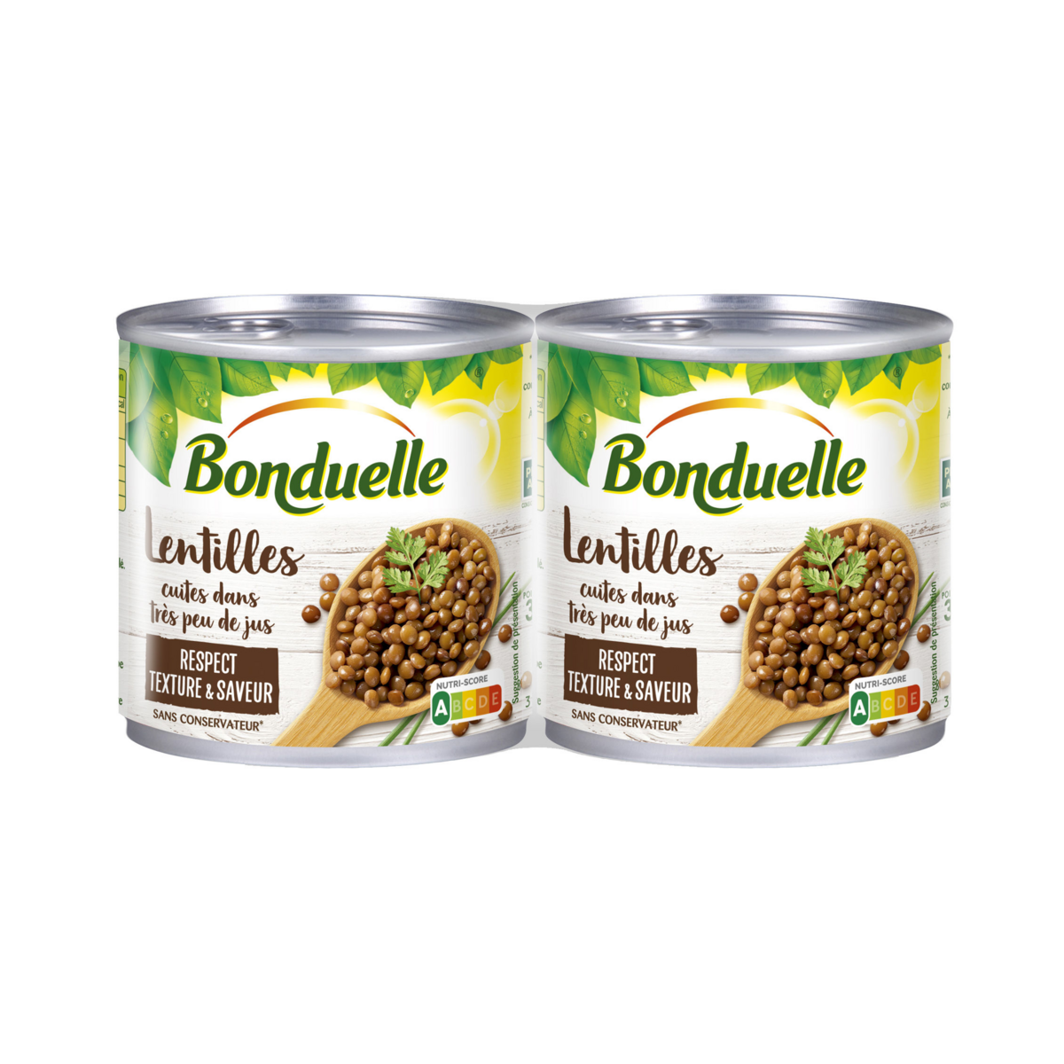BONDUELLE Lentilles cuites dans très peu de jus 2x265g