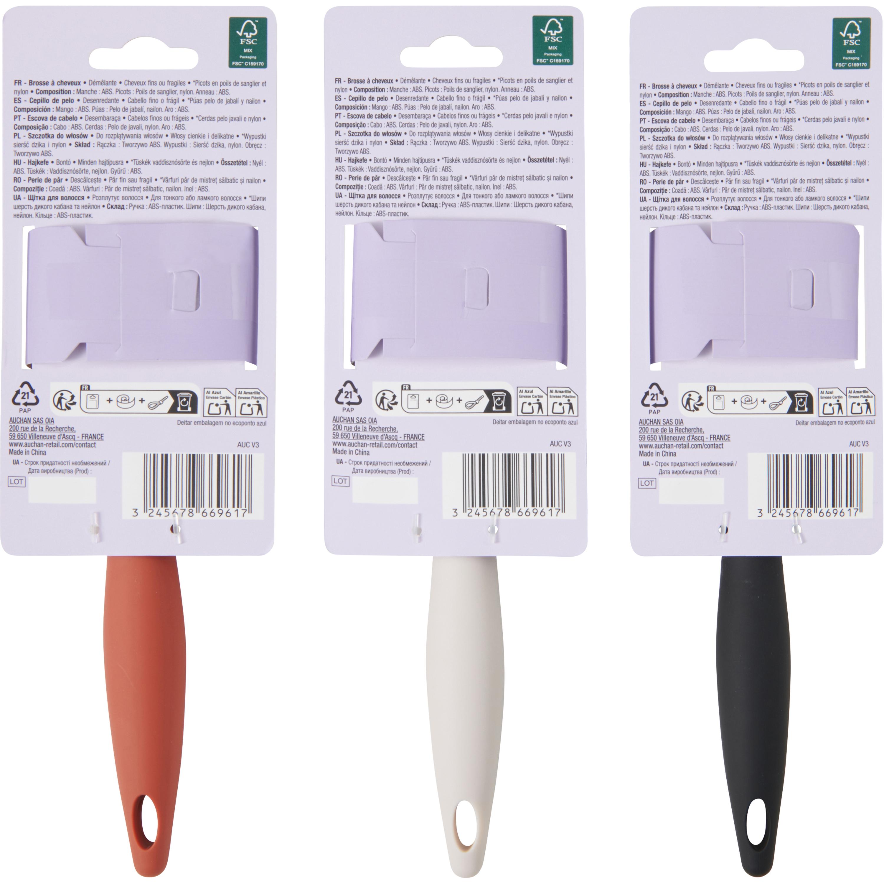 Voir la diapositive 2 : COSMIA Brosse à cheveux démêle et lisse pour tous types de cheveux 1 brosse