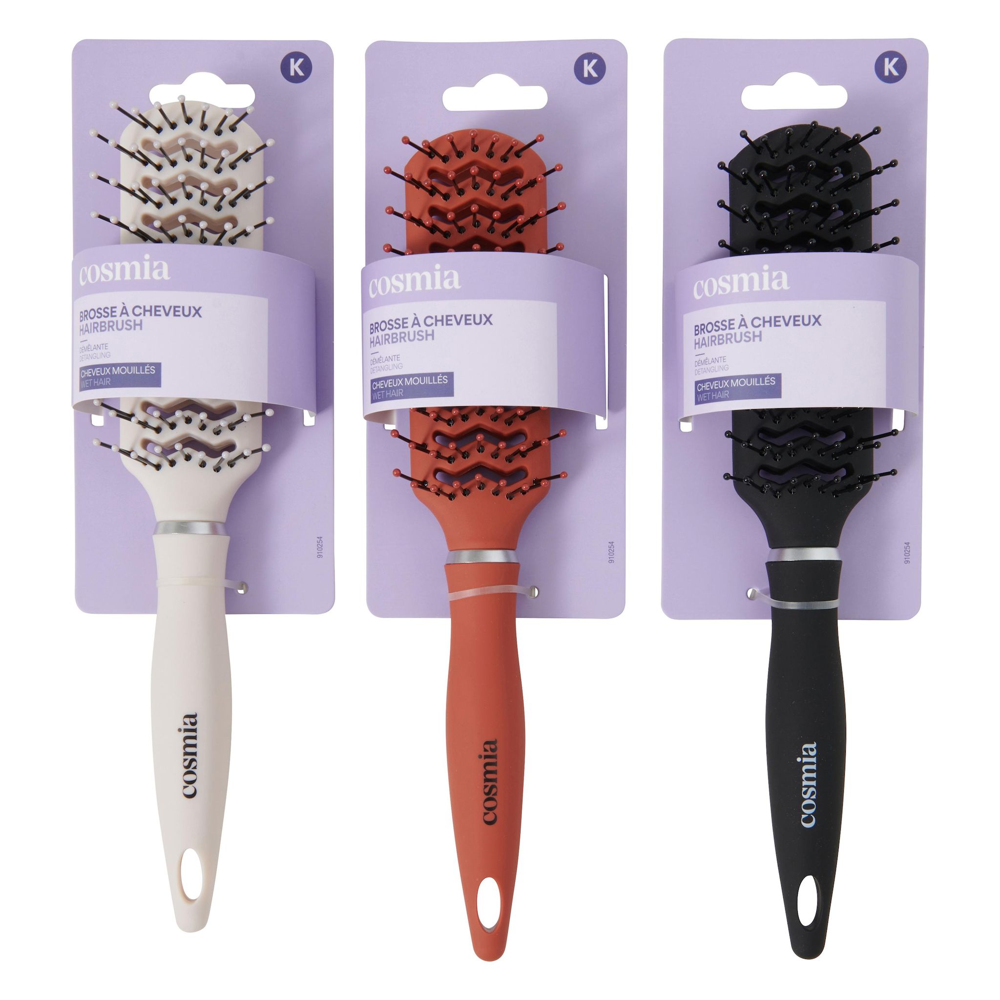 Voir la diapositive 2 : COSMIA Brosse à cheveux multi-usage tous types de cheveux 1 brosse