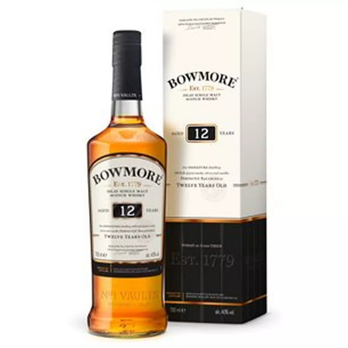 BOWMORE Scotch whisky single malt 40% 12 ans avec étui 70cl