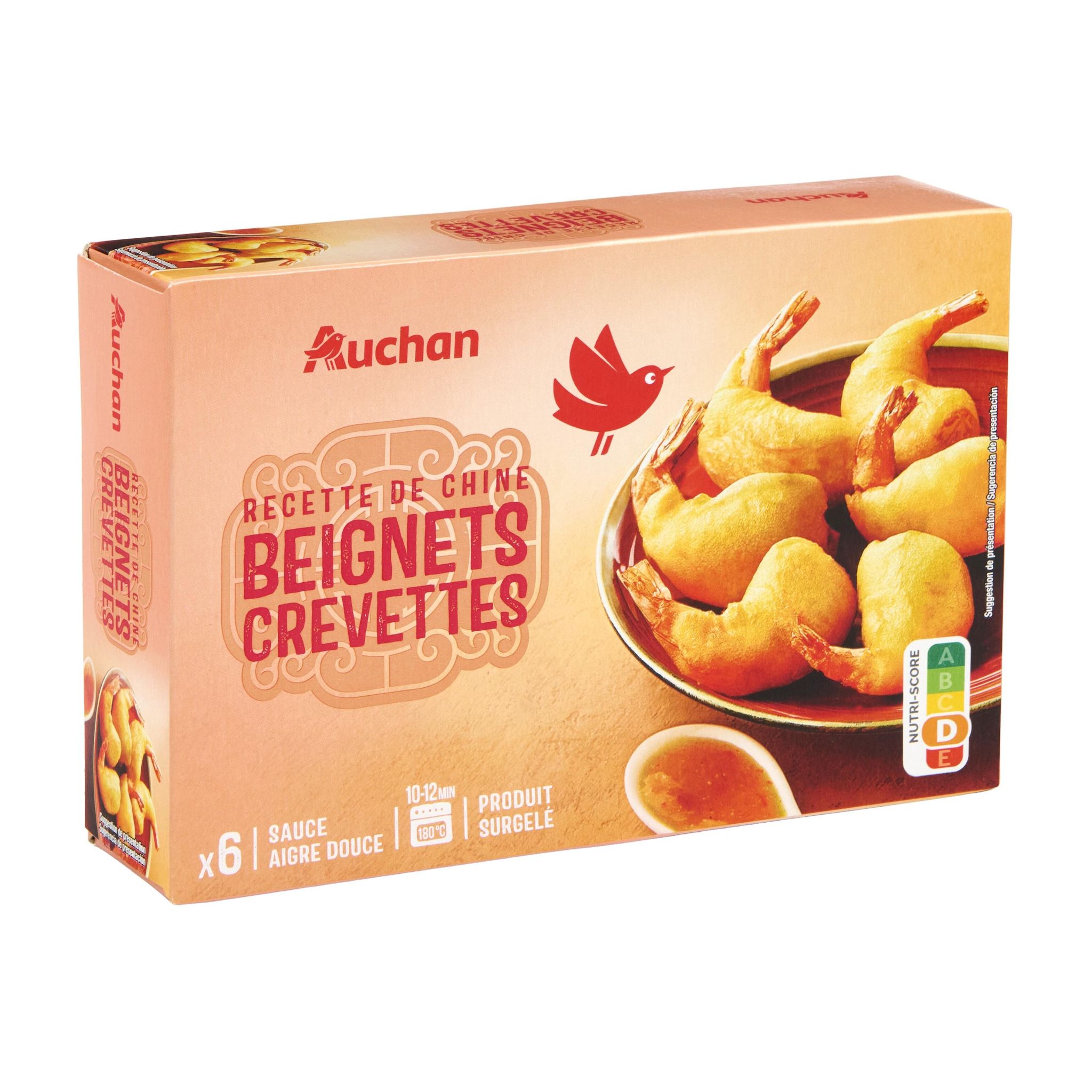 Voir la diapositive 2 : AUCHAN Beignet de crevette 6 pièces 130g
