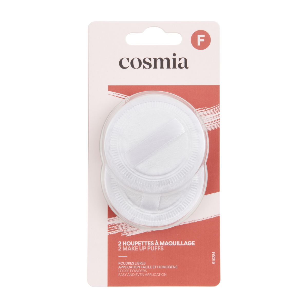 COSMIA Houppettes de maquillage 2 pièces