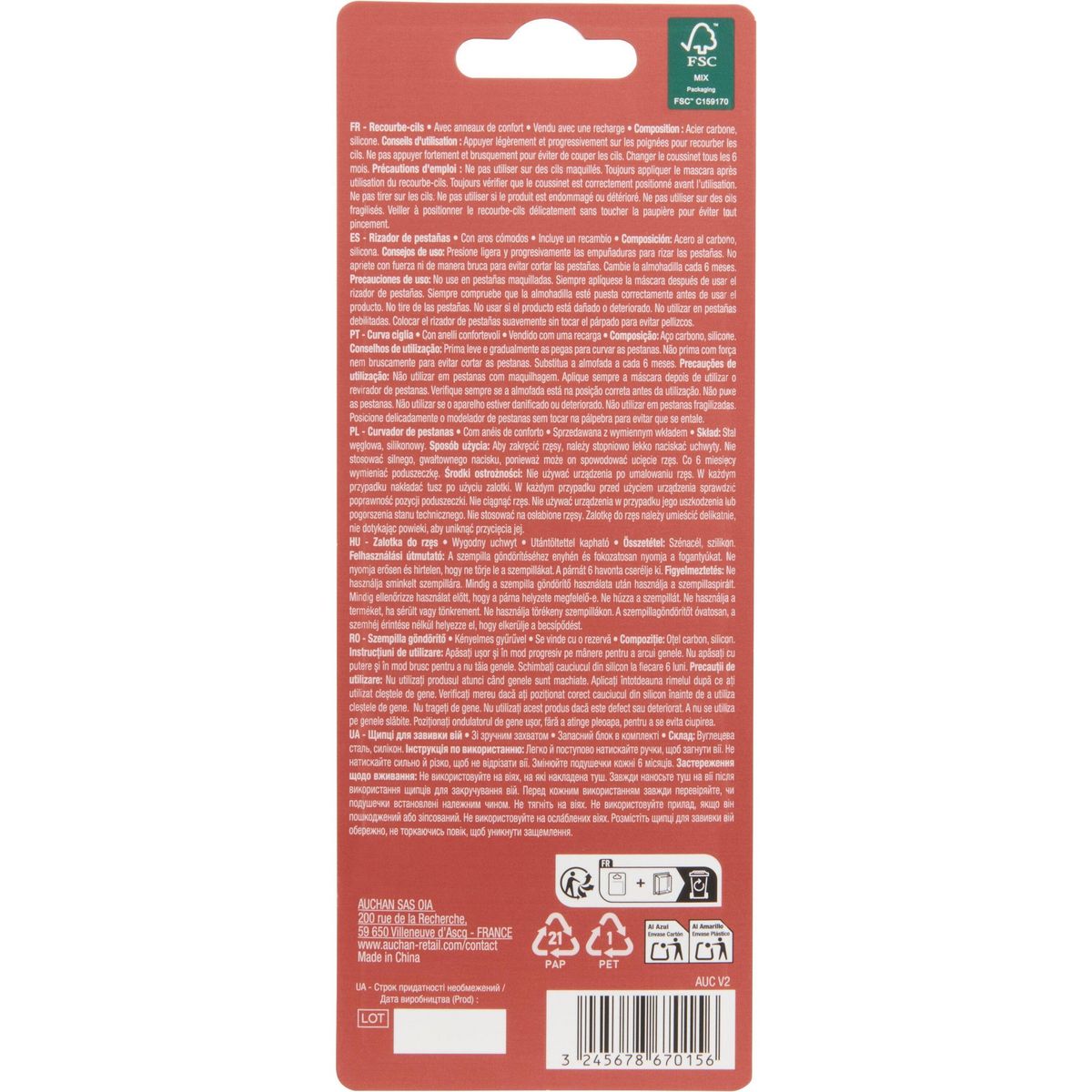 COSMIA Recourbe cils 1 pièce