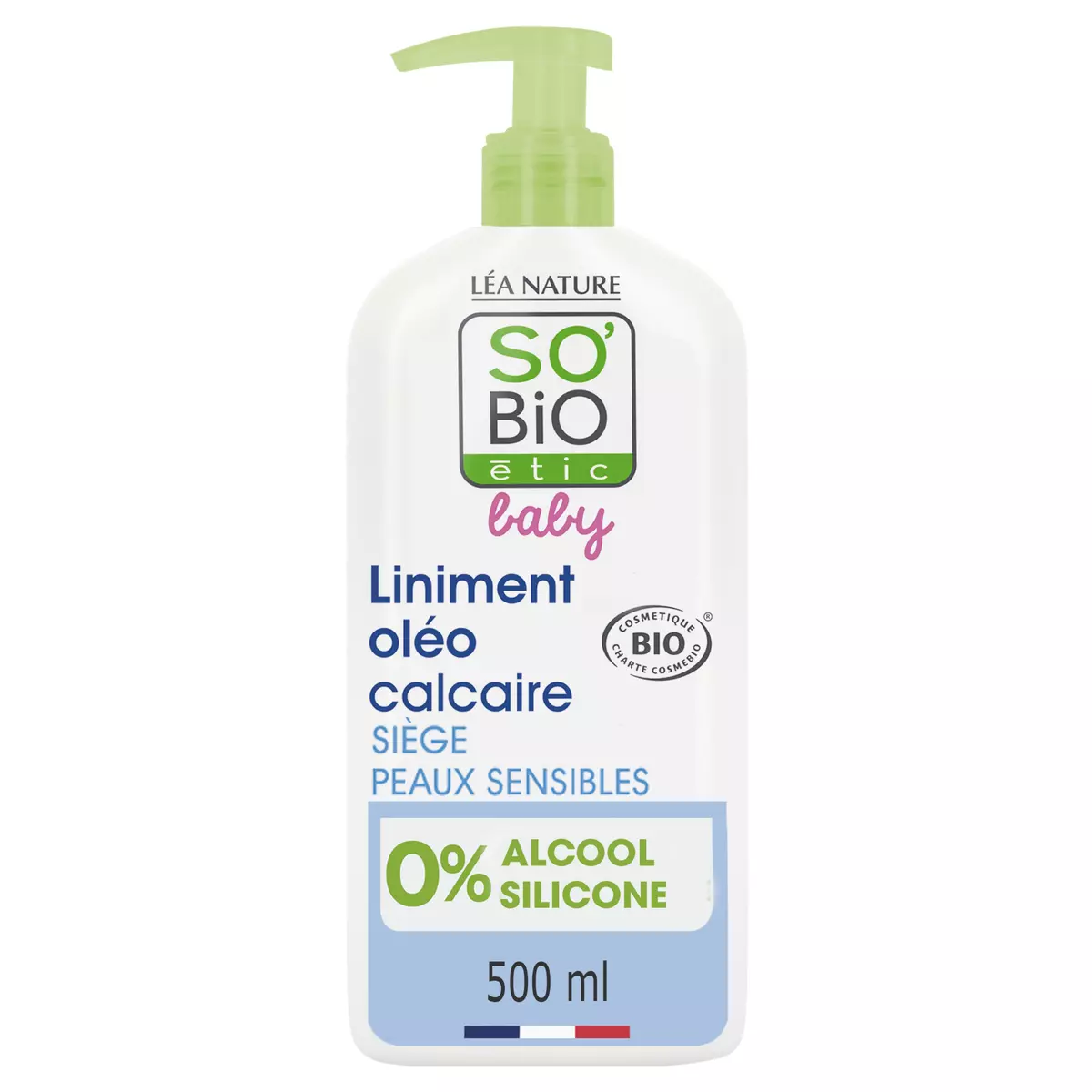 SO BIO ETIC Baby liniment oléo calcaire huile d'olive aloé vera bio 500ml