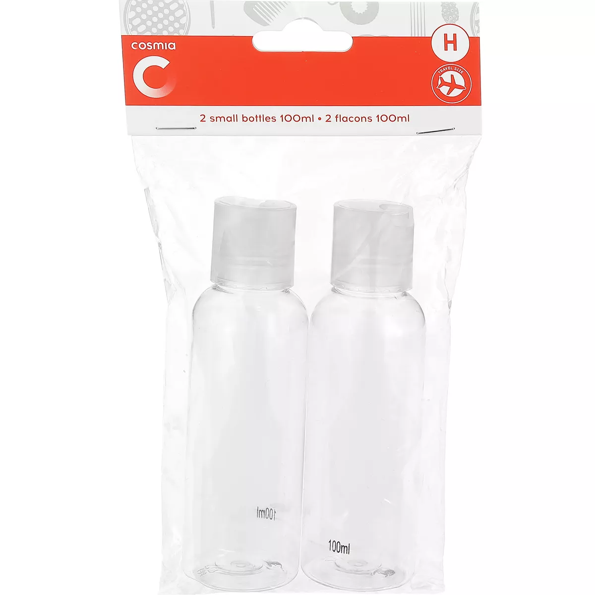 COSMIA Flacons vides 100ml x2