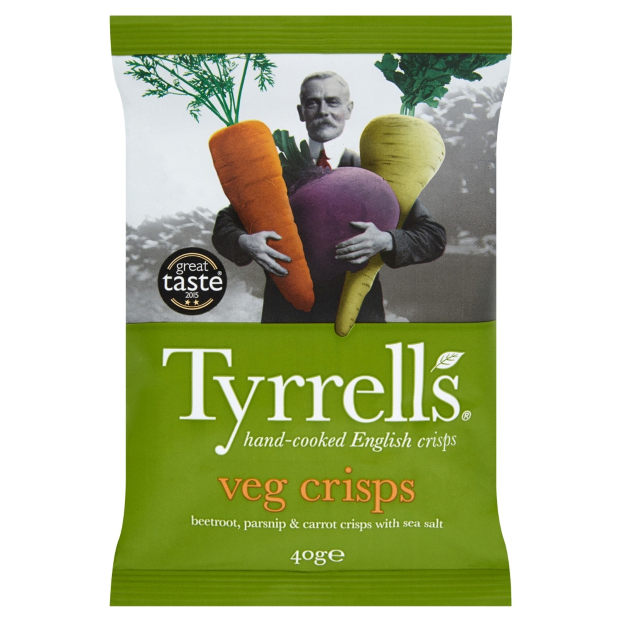 TYRRELL'S Chips Veg betterave panais et carotte 40g