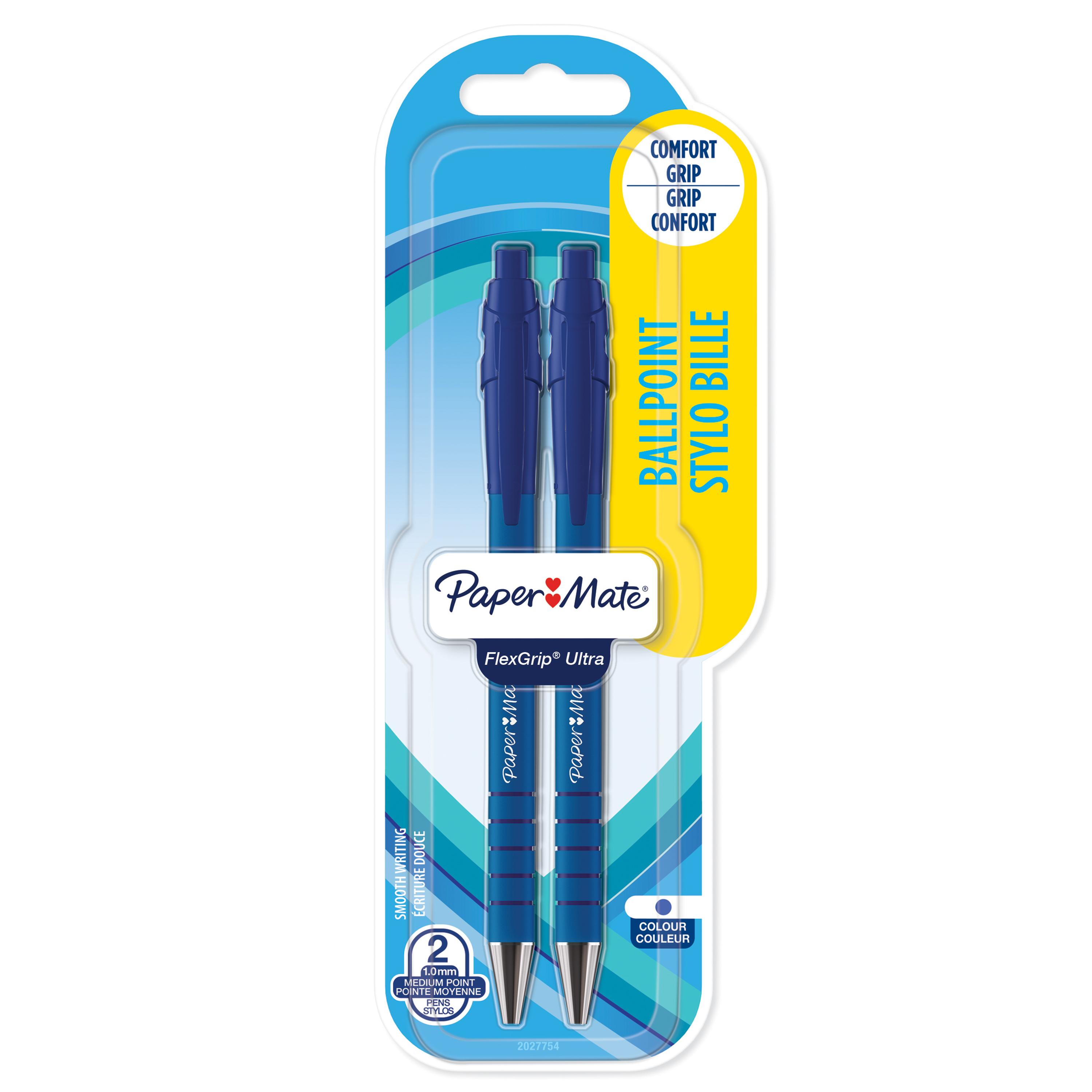 Stylo à bille Flexgrip bleu x2 PAPER MATE