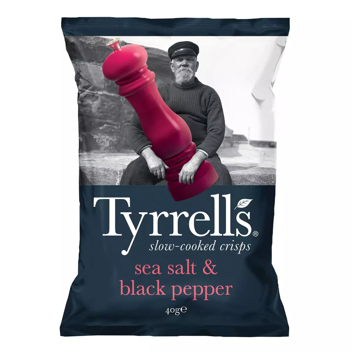 TYRRELL'S Chips au sel de mer et au poivre noir 40g