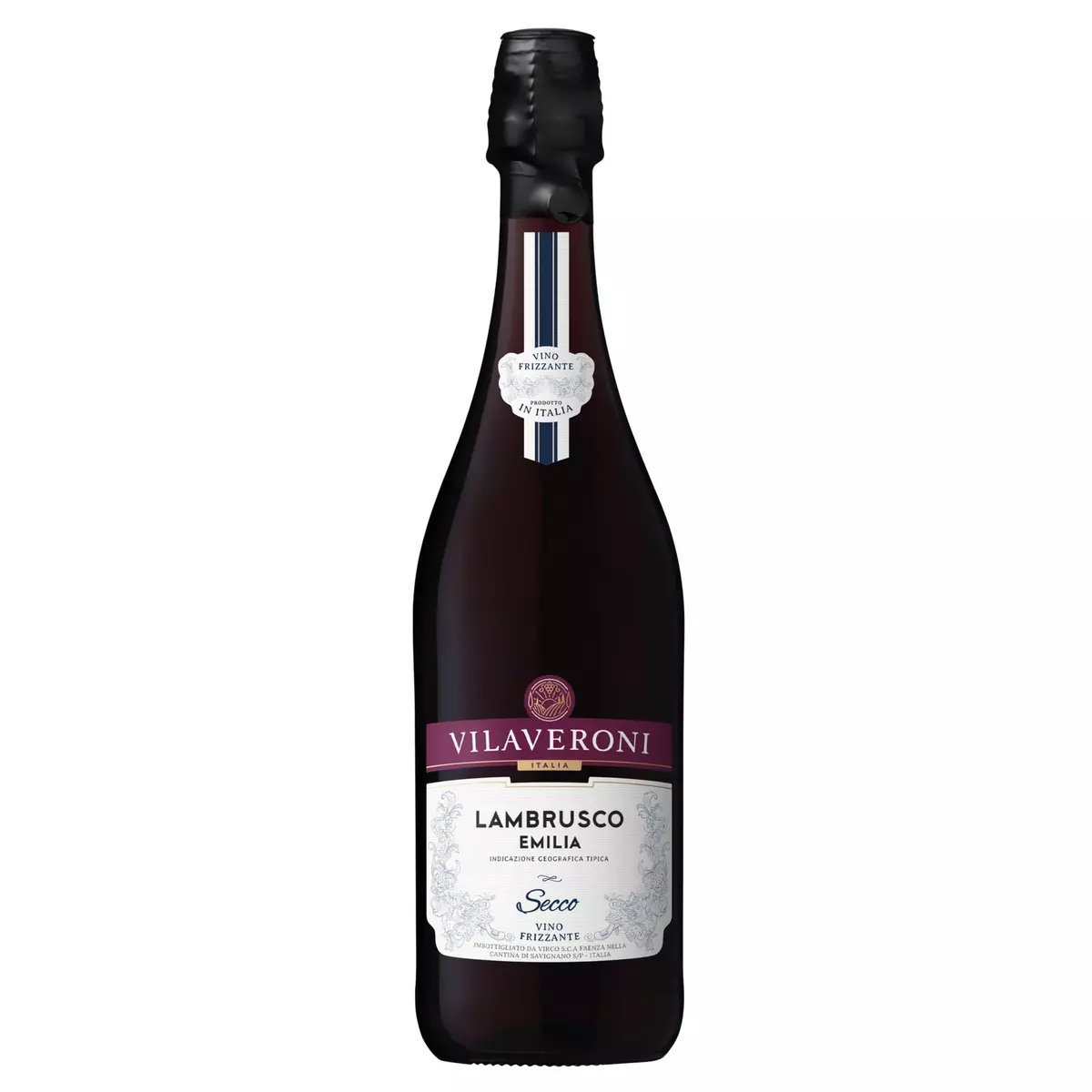 AOP Vin rouge Vilaveroni Lambrusco Emilia sec 75cl