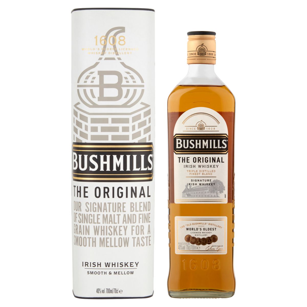 BUSHMILL'S Whiskey irlandais The Original 40% avec étui 70cl