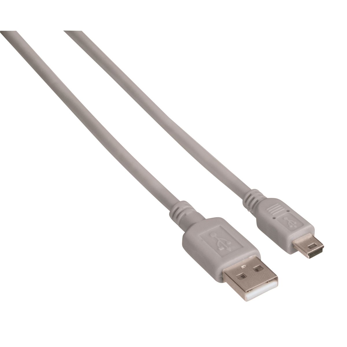 QILIVE Câble USB 2.0 Type A Mâle /USB Type B Mini Mâle - 1.8 M - Gris