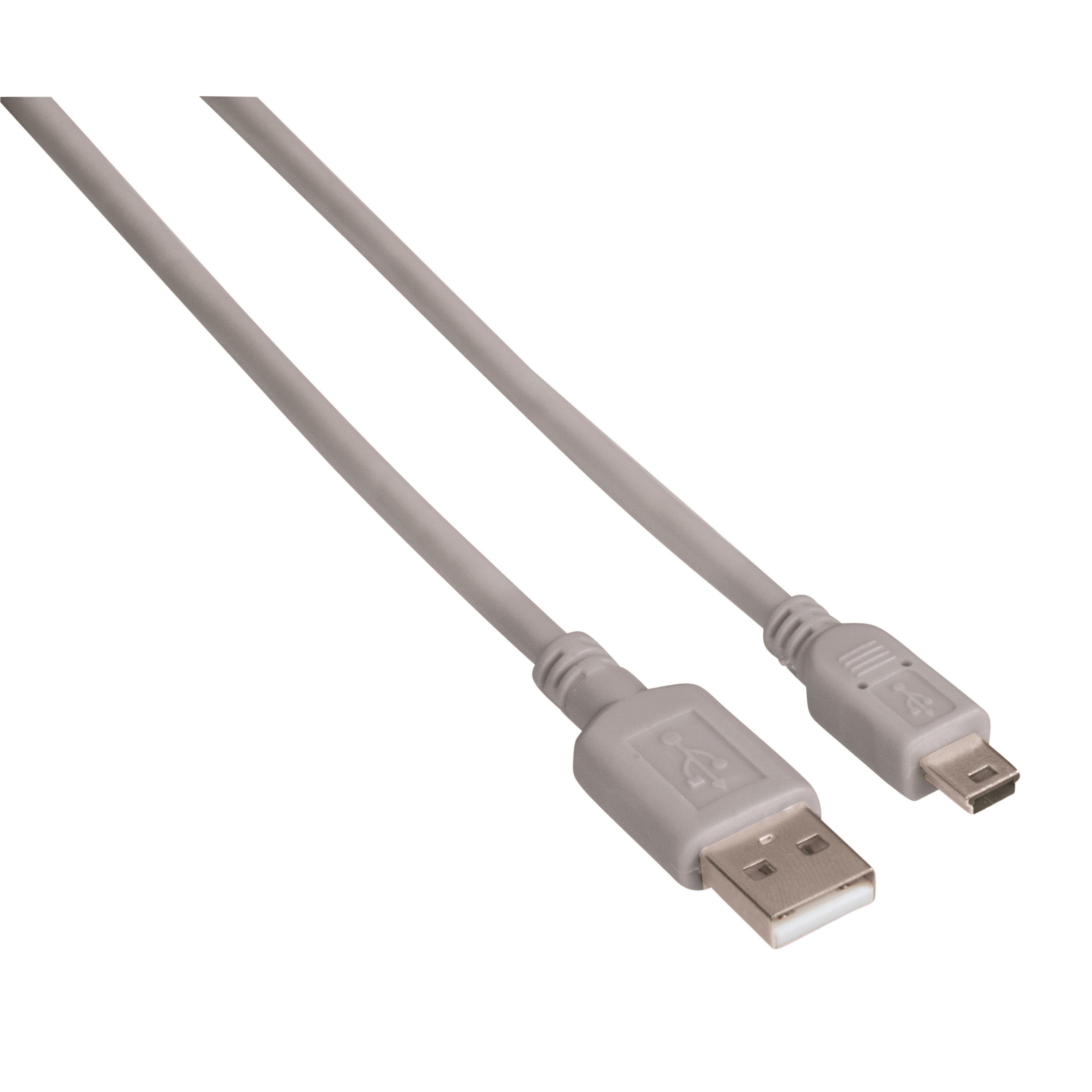 Voir la diapositive 2 : QILIVE Câble USB 2.0 Type A Mâle /USB Type B Mini Mâle - 1.8 M - Gris