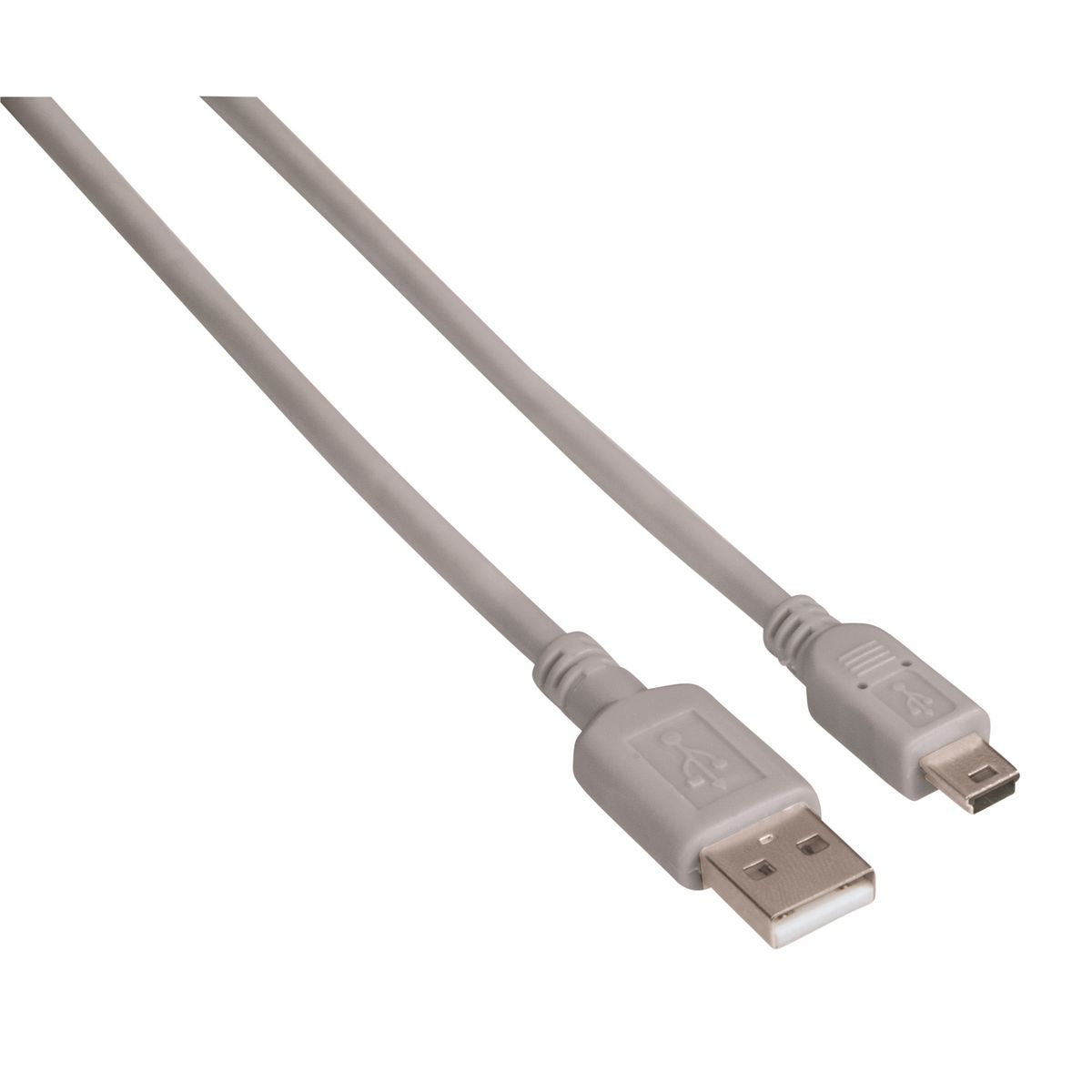 QILIVE Câble USB 2.0 Type A Mâle /USB Type B Mini Mâle - 1.8 M - Gris