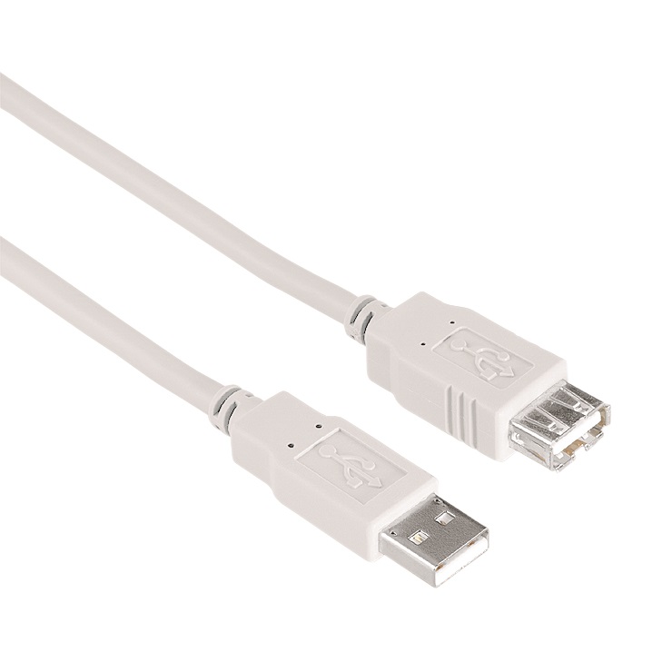 Voir la diapositive 2 : QILIVE Rallonge Câble USB 2.0 Type A Mâle / USB Type A Femelle - 1.8 M - Blanc