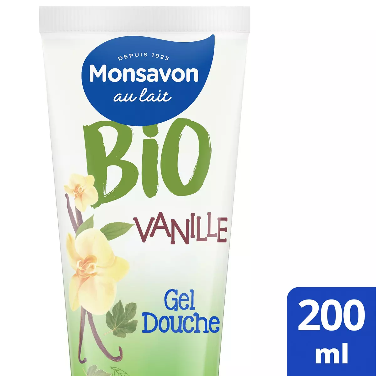 MONSAVON Gel douche bio hydratant vanille & fleur de figuier 200ml