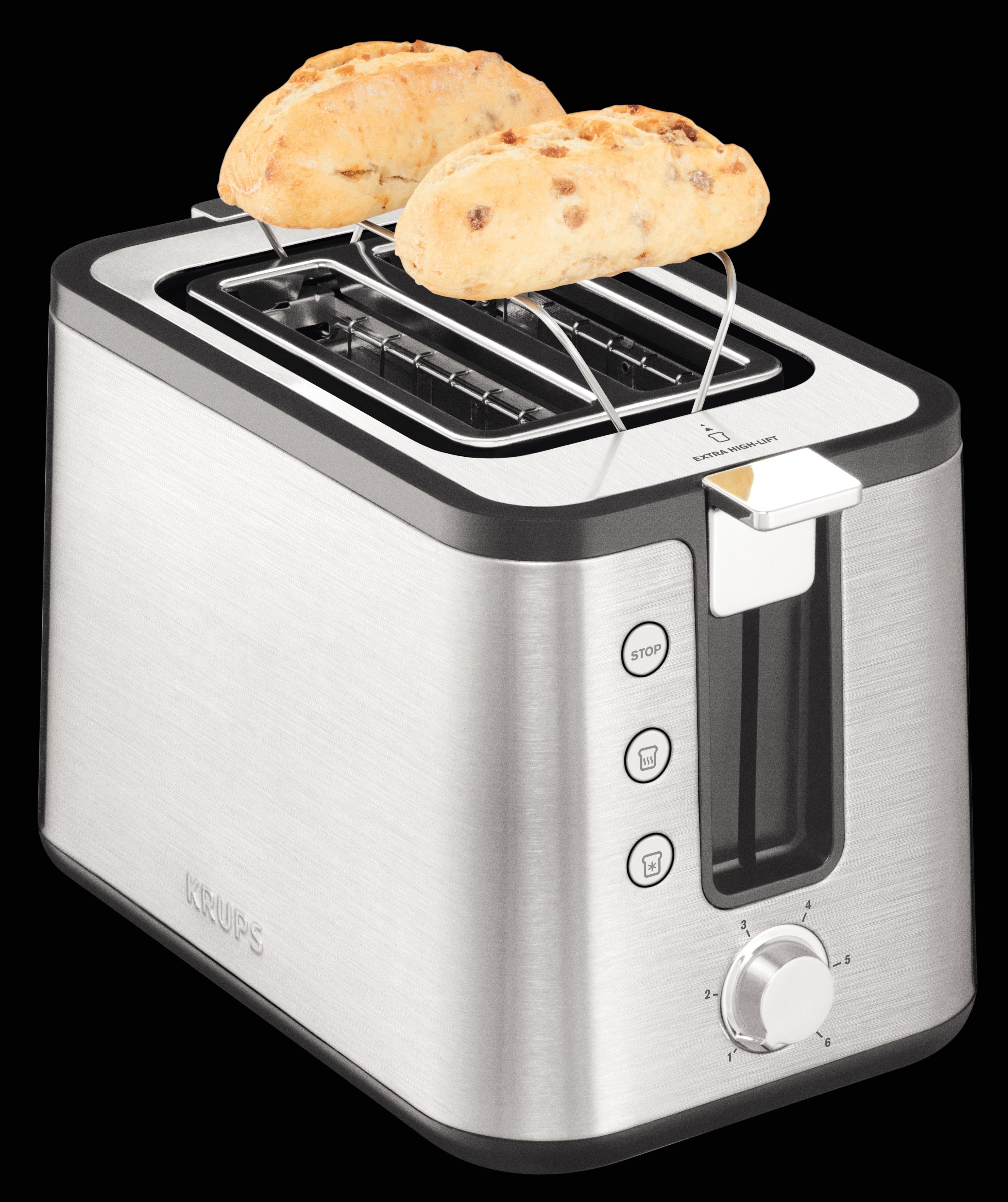 Voir la diapositive 5 : KRUPS Toaster Control Line KH442D10, Inox