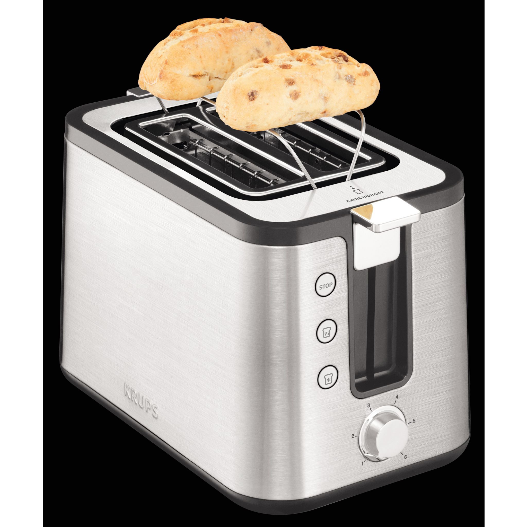 Voir la diapositive 5 : KRUPS Toaster Control Line KH442D10, Inox