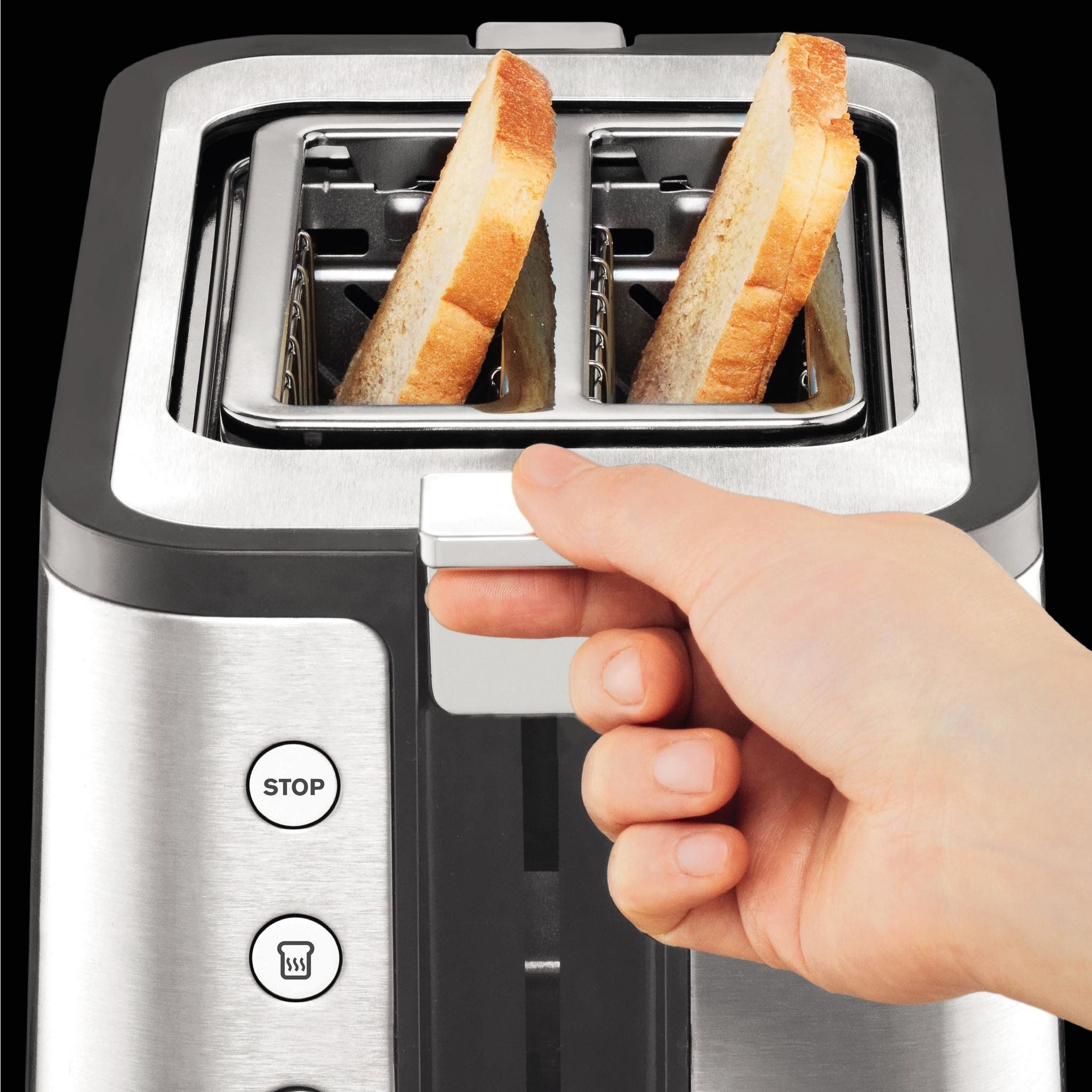 Voir la diapositive 6 : KRUPS Toaster Control Line KH442D10, Inox
