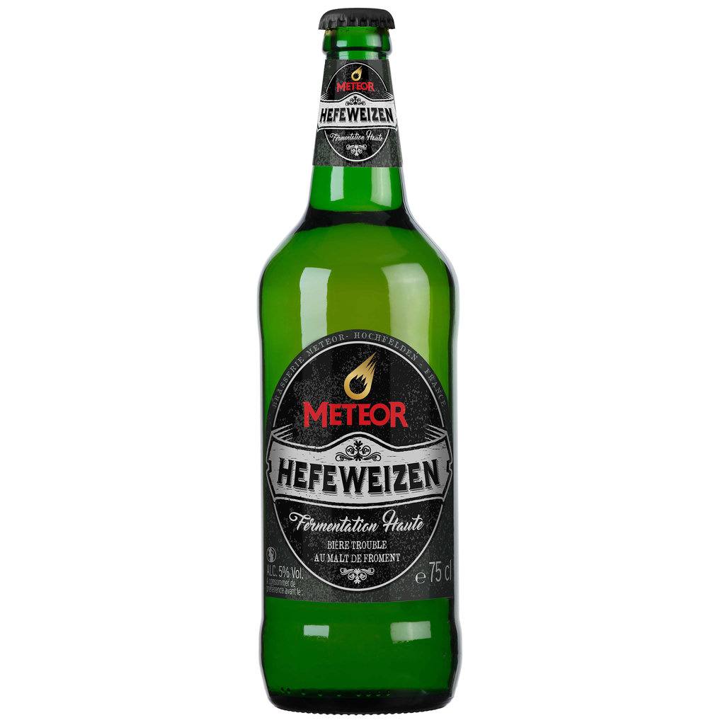 METEOR Bière blonde Hefeweizen trouble au malt de froment 5% 75cl