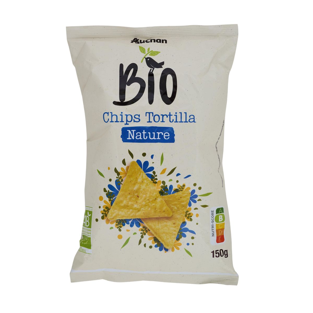 AUCHAN BIO Chips tortillas nature 150g
