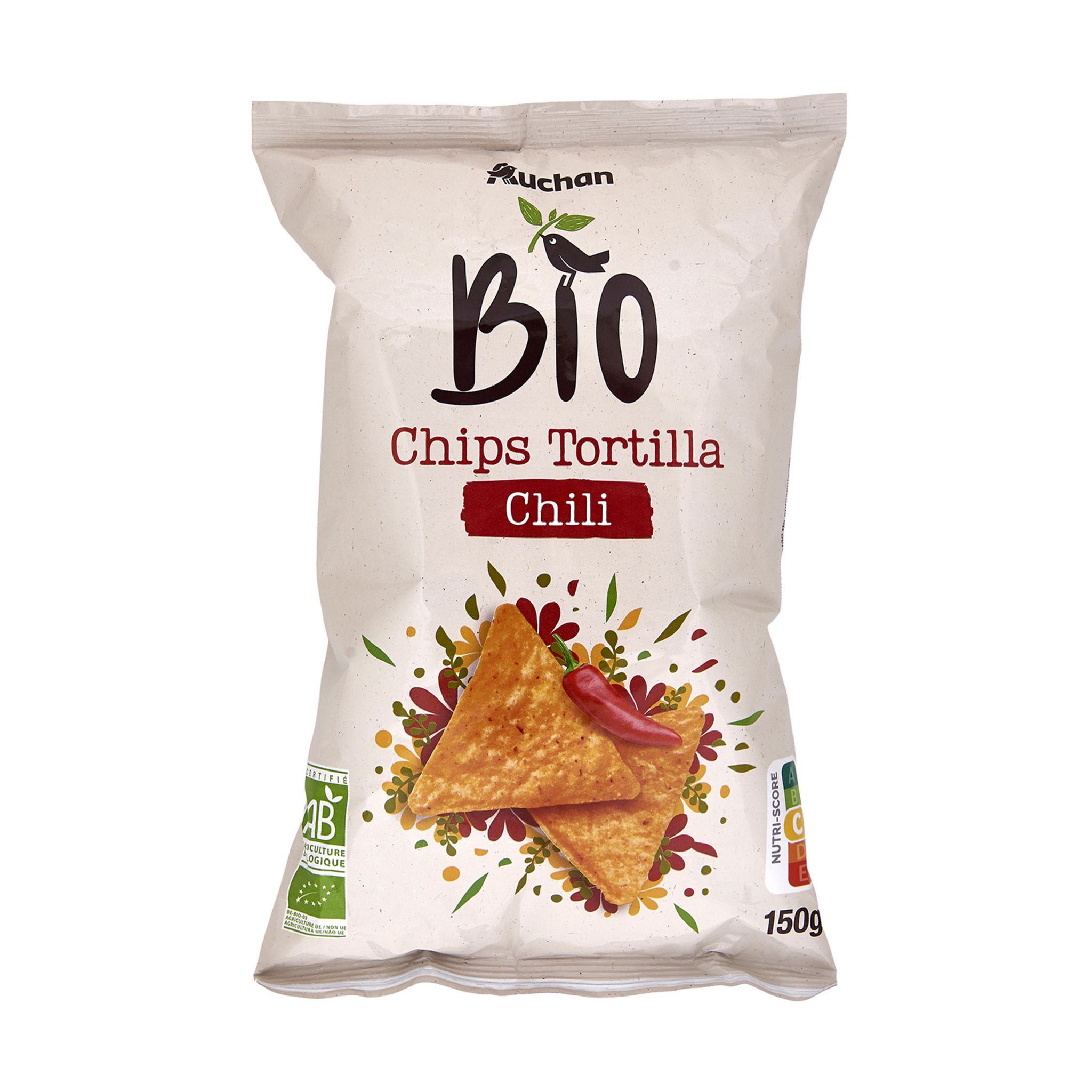 AUCHAN BIO Tortillas goût chili 150g