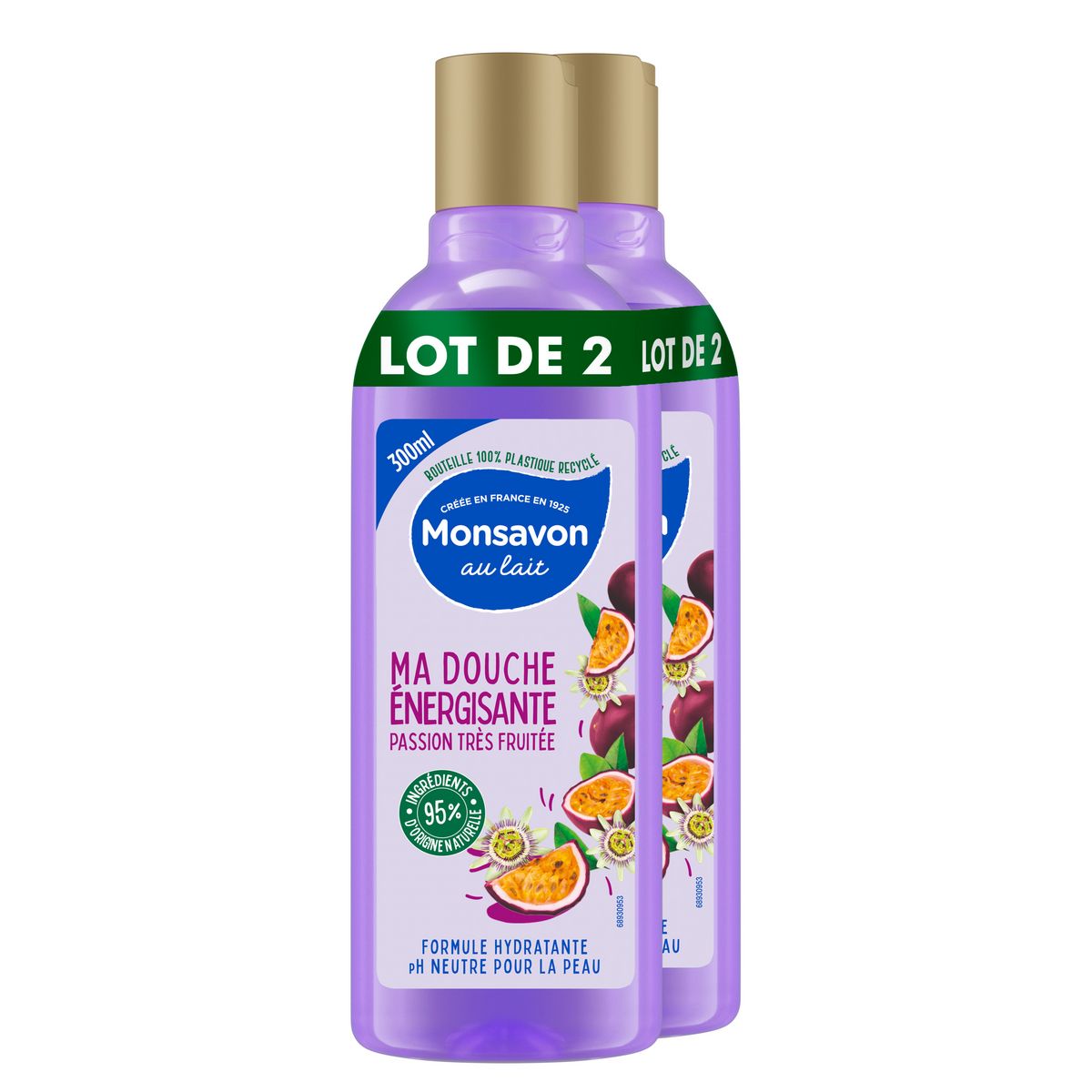 MONSAVON Gel douche fleur de cerisier 2x300ml