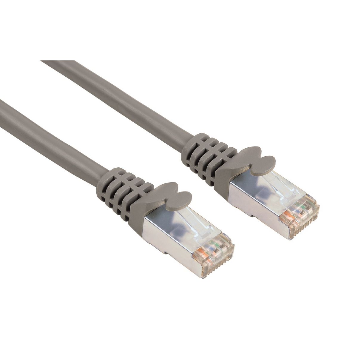 QILIVE Câble réseau droit RJ45 Mâle / RJ45 Mâle - Cat 5E - 5 M - Gris