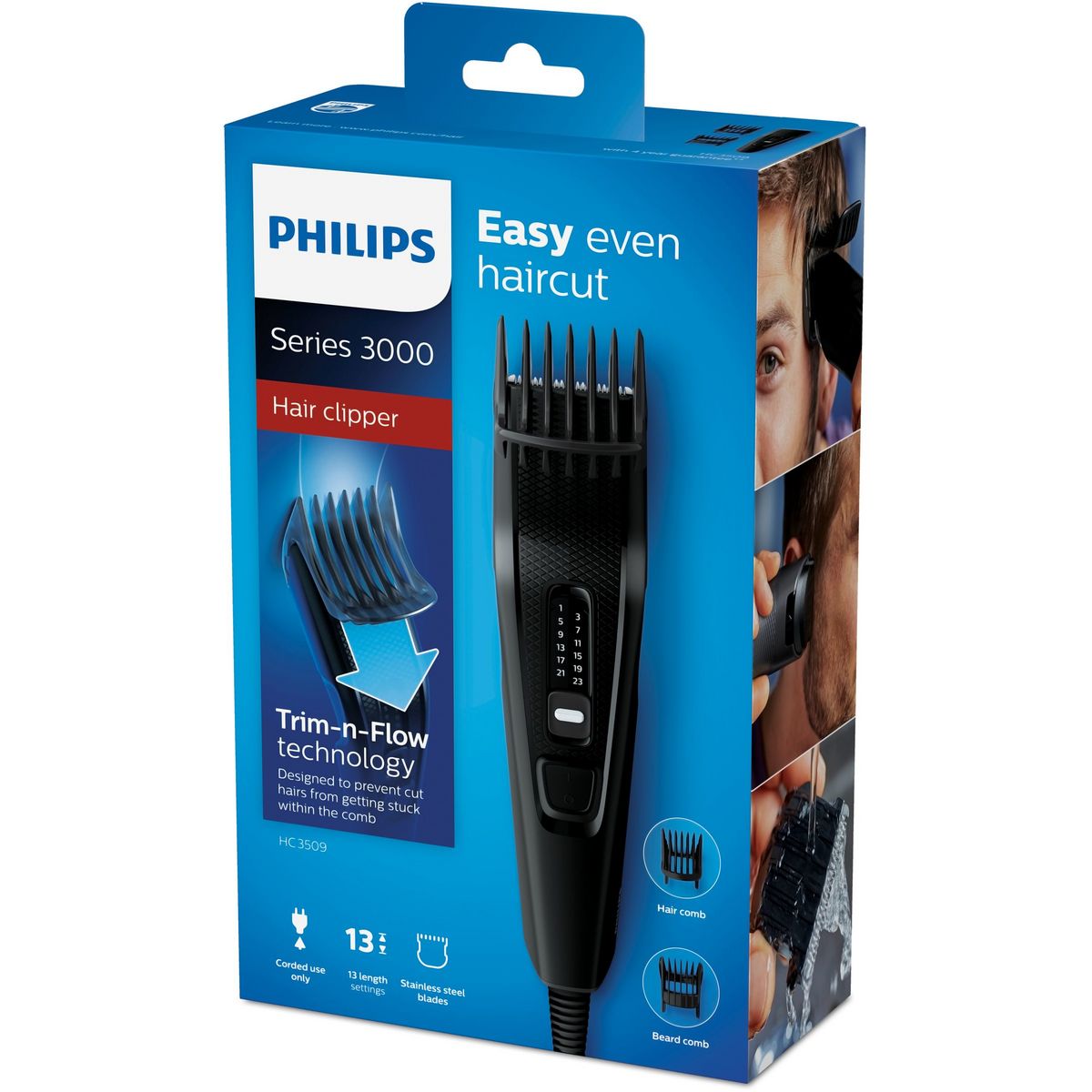 PHILIPS Tondeuse barbe et cheveux HC3509/15