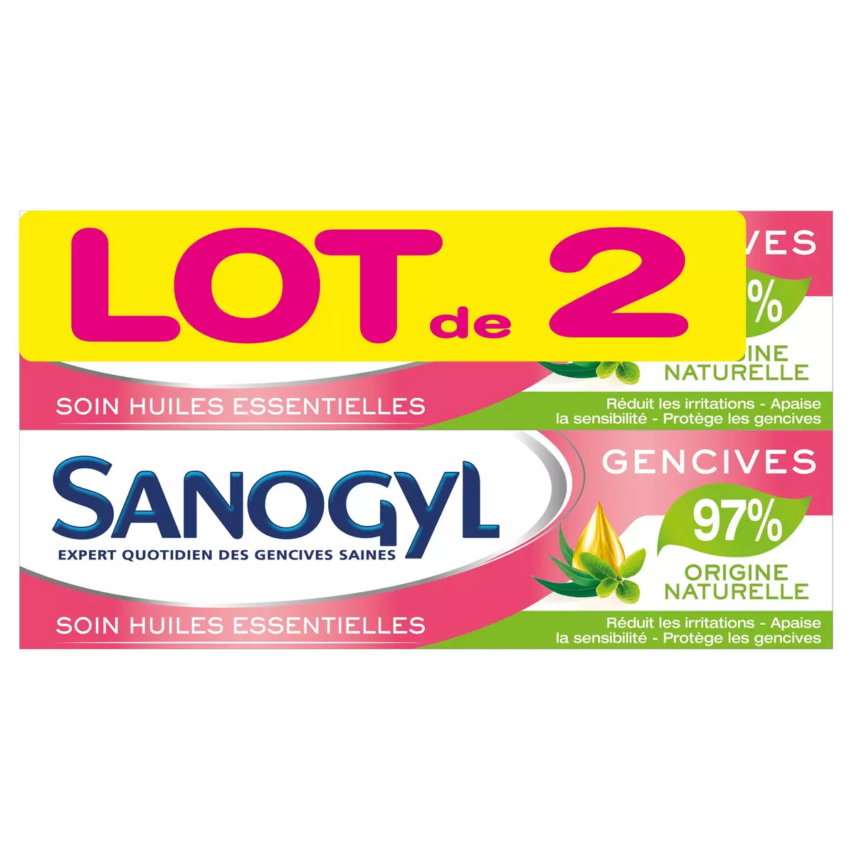 SANOGYL Dentifrices soins aux huiles essentielles gencives 2x75ml