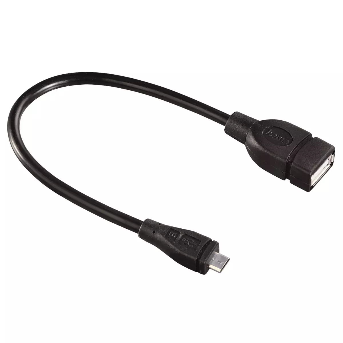 QILIVE Câble Micro USB Type B Mâle / USB Type A Femelle - 0.15 M - Noir